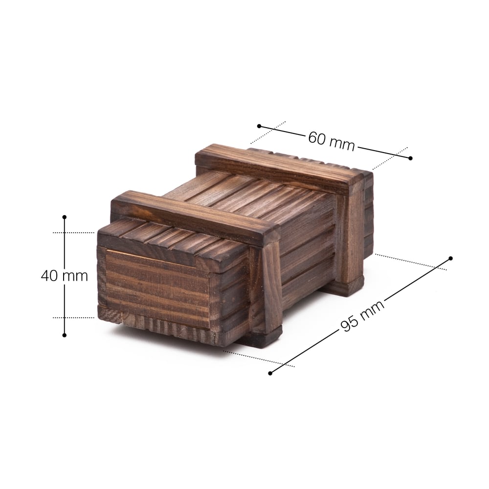 Magische Geschenkbox mit Gravur zur Hochzeit - Dunkles Holz