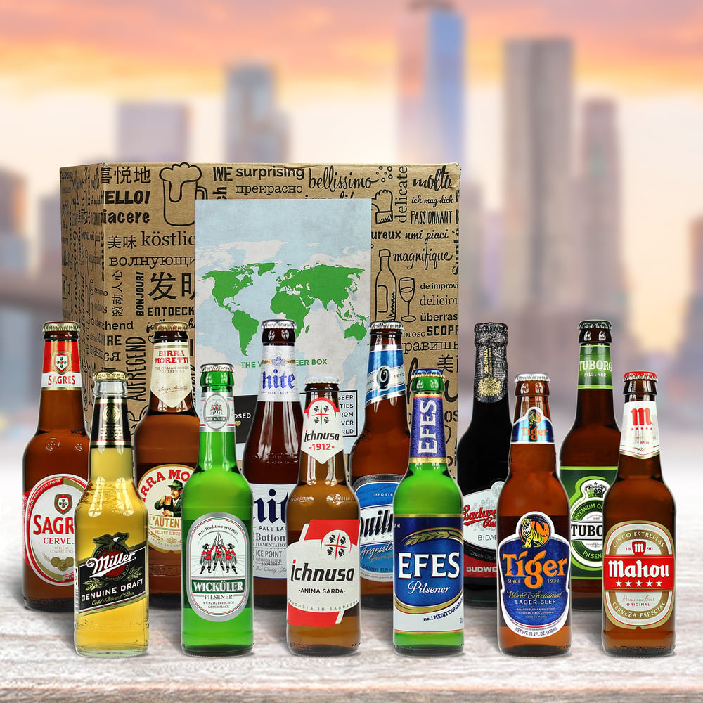 Geschenkbox Bier Weltreise 12-teilig