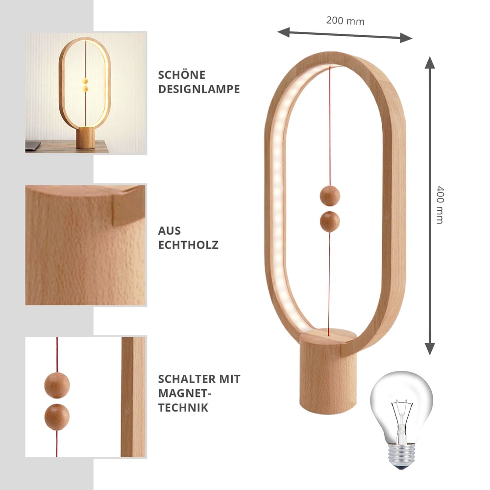 Designer Lampe Balance - kabellose LED Leuchte 2