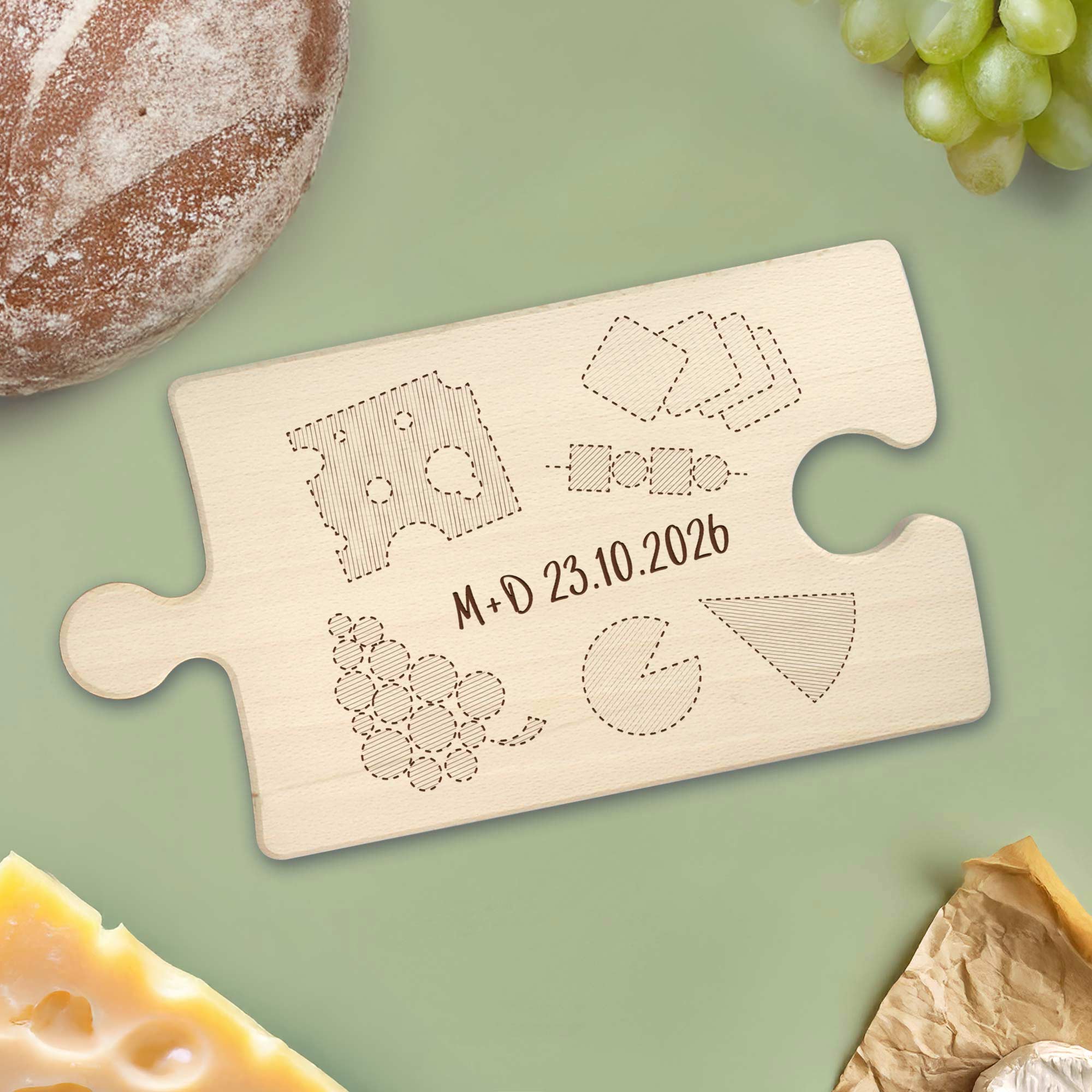 Puzzle Brettchen mit Gravur – Käse