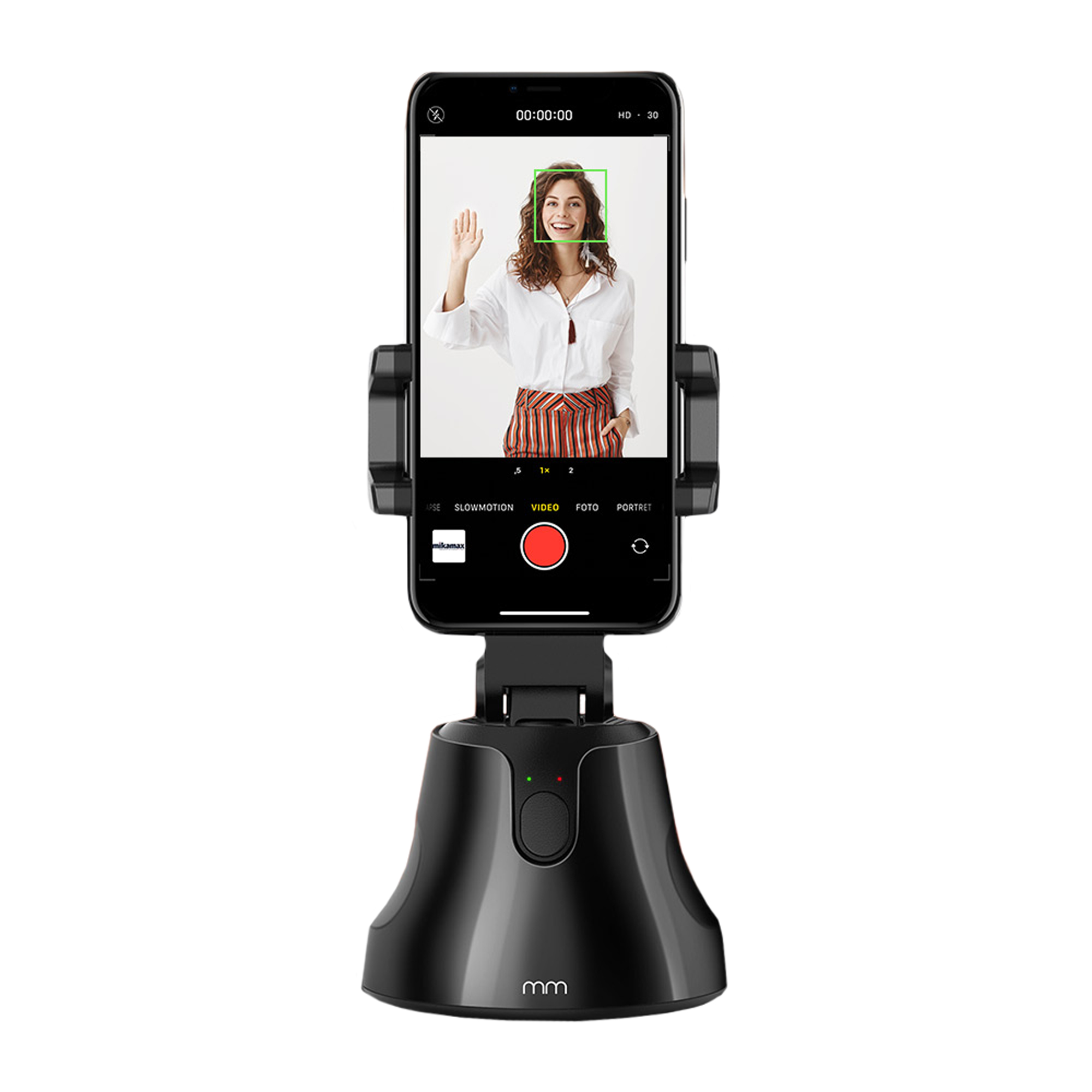 Videostativ und Fotostativ mit Bewegungssensor, Smarter Selfie Stick & Stativ für Handy für eigene Aufnahmen, Videos allein aufnehmen mit Handyhalte