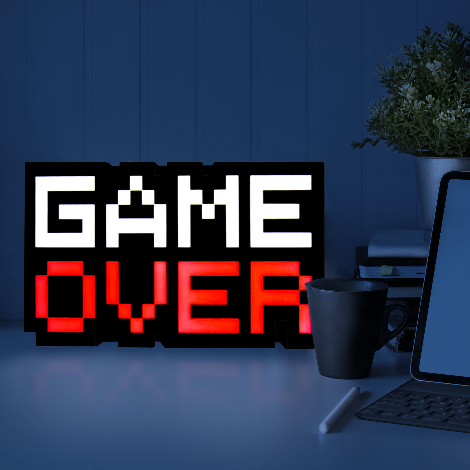 Deko Game Over Light - Gamer Lampe mit Farbwechsel