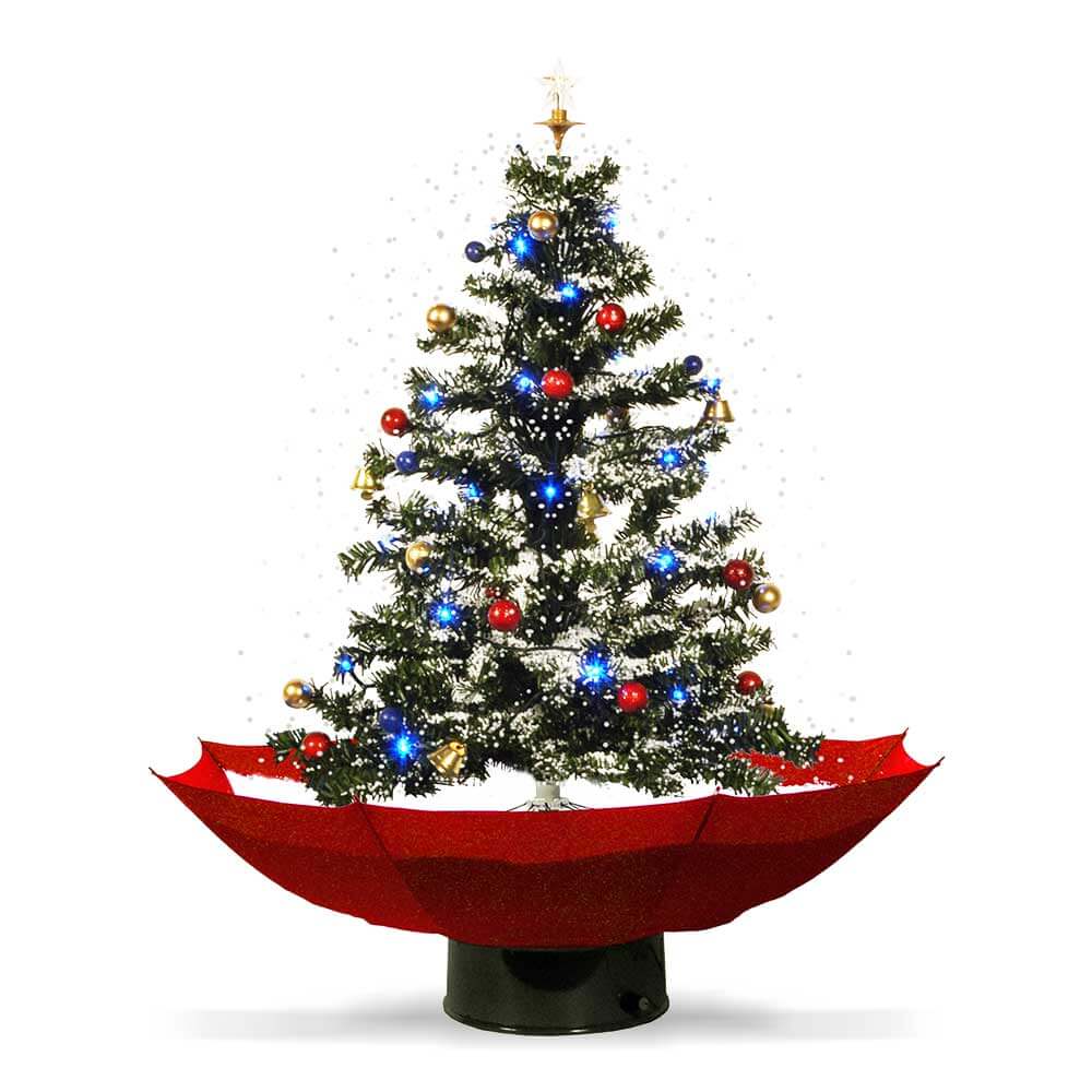 Weihnachtsbaum mit Kunstschnee und Sound