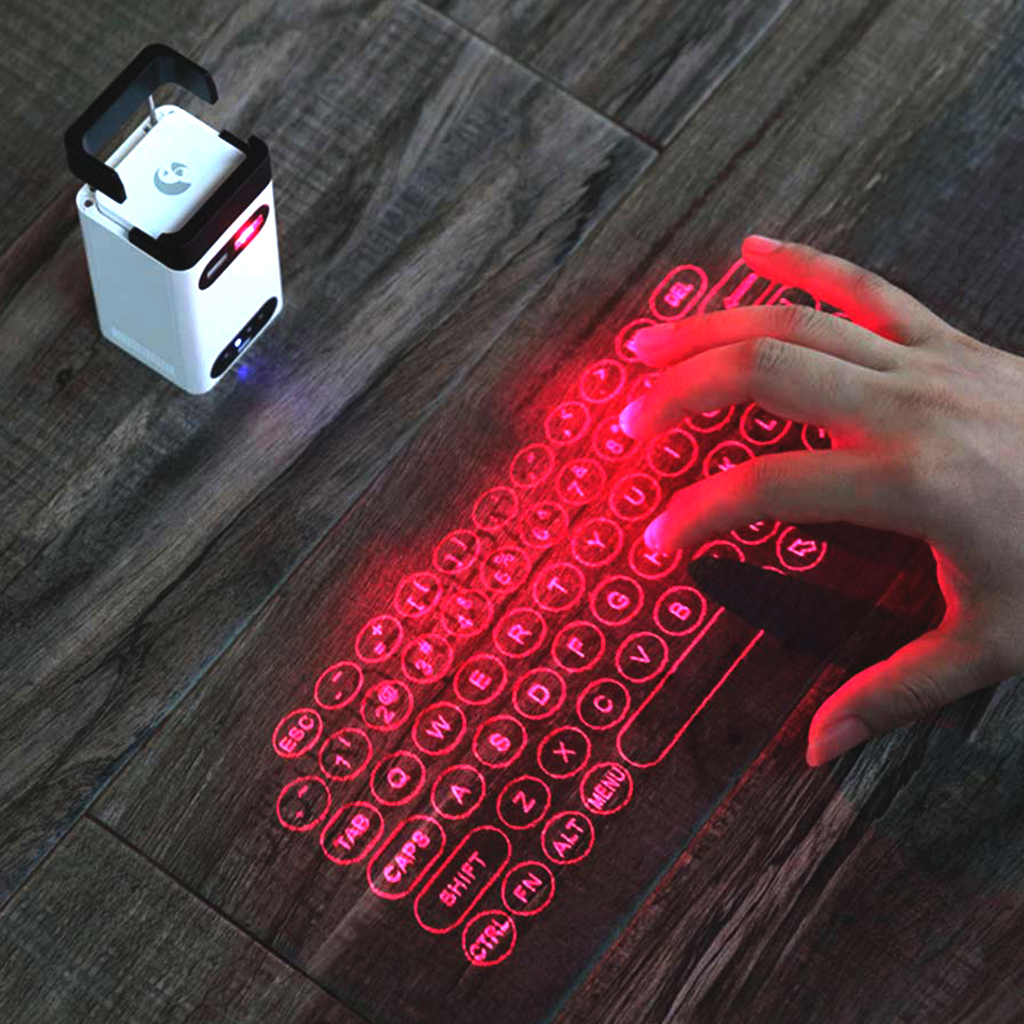 3in1 Lasertastatur mit Powerbank und Lautsprecher 3in1 Lasertastatur mit Powerbank und Lautsprecher