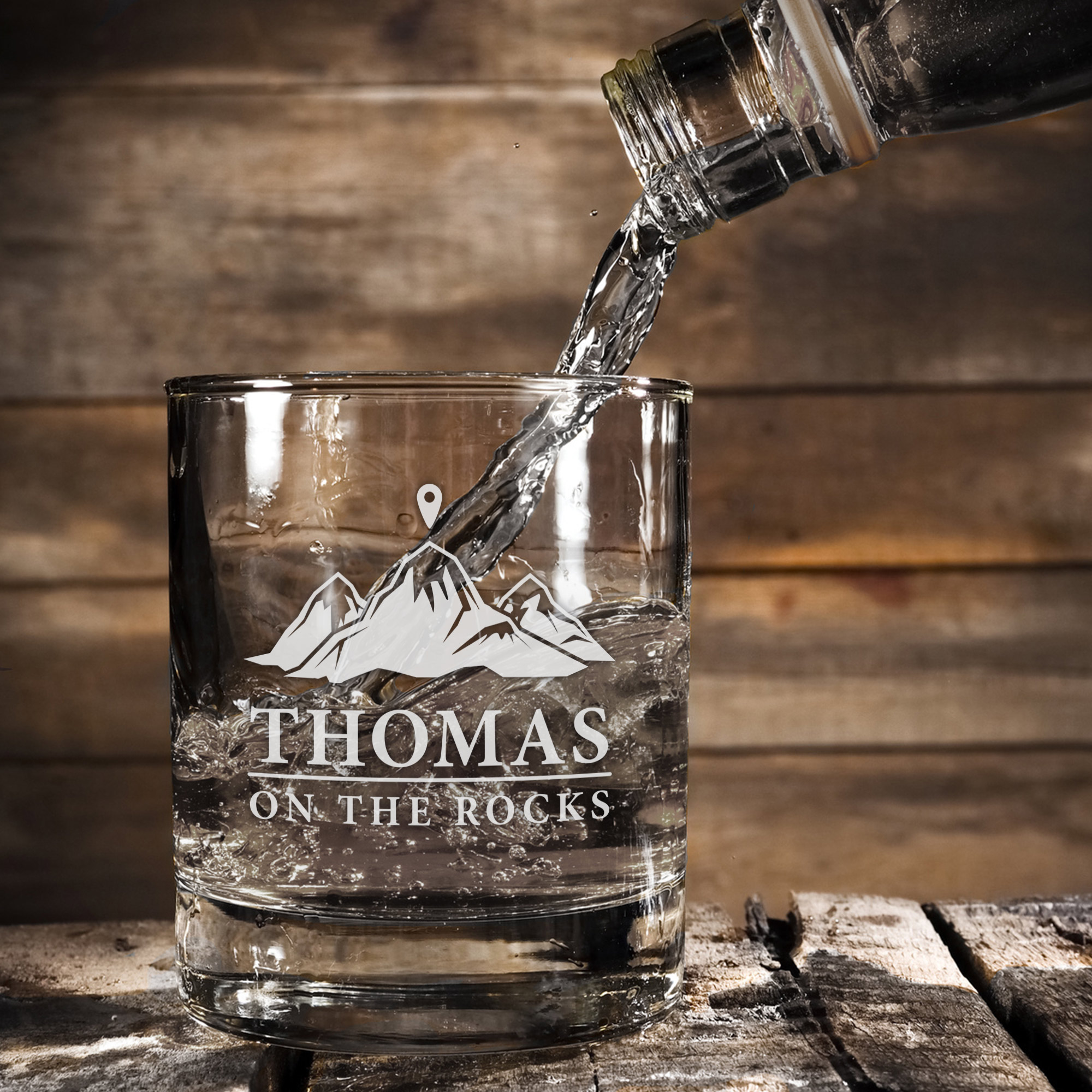 Whiskyglas - On the Rocks - Personalisiert