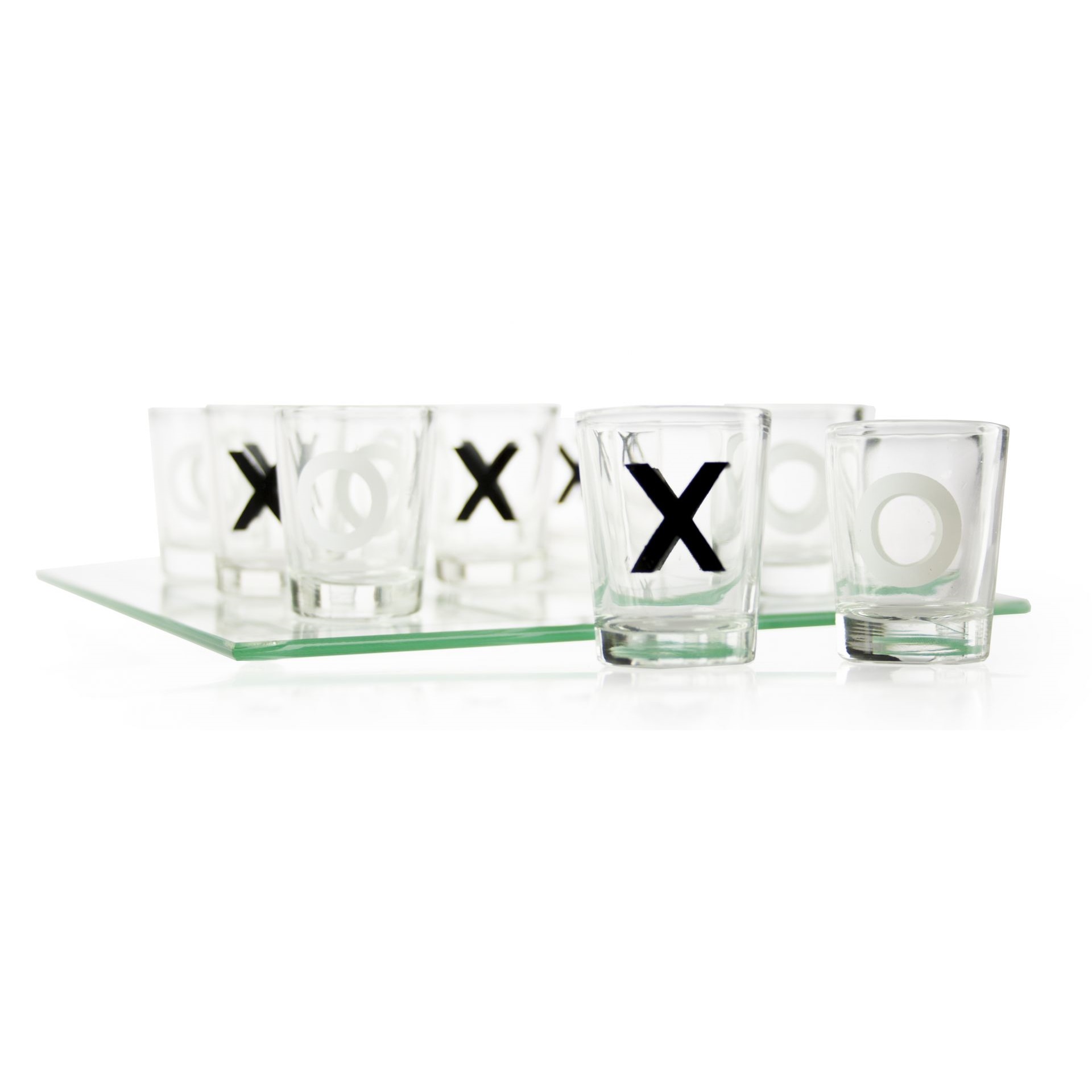 Tic Tac Toe Trinkspiel aus Glas