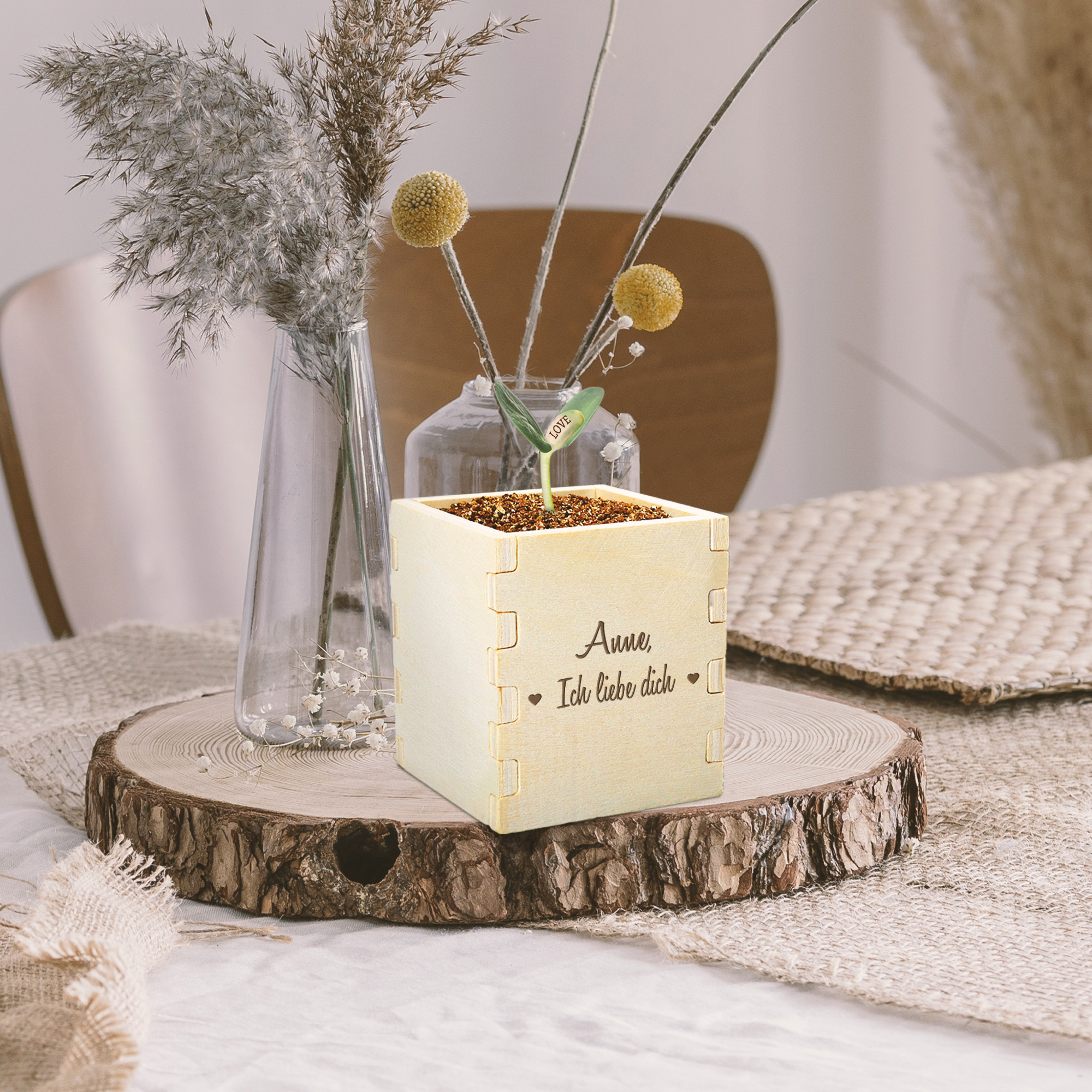 Zauberbohne - Ich liebe dich - gravierte Geschenkbox Zauberbohne - Ich liebe dich - gravierte Geschenkbox 5