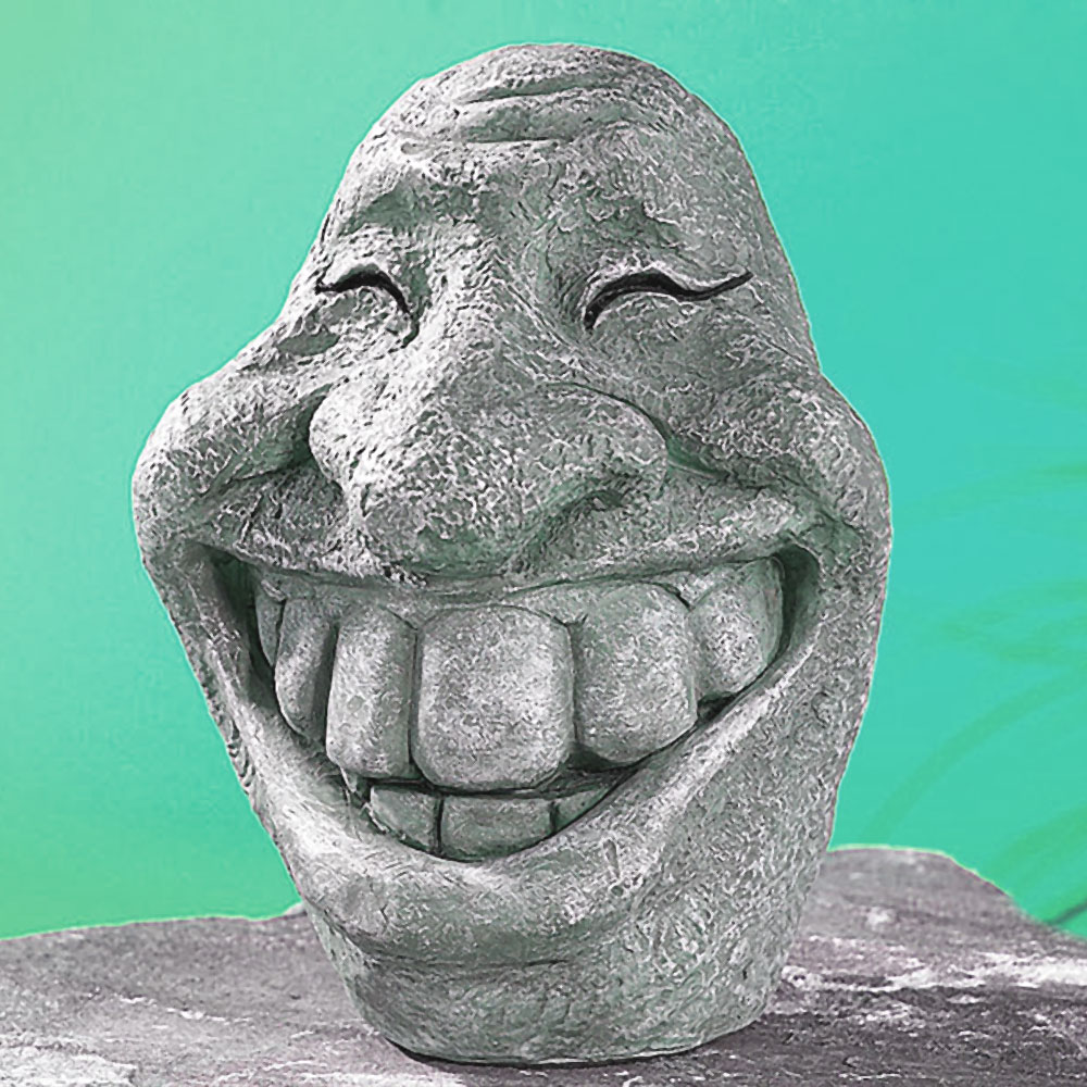 Smileyfigur aus Stein Smileyfigur aus Stein