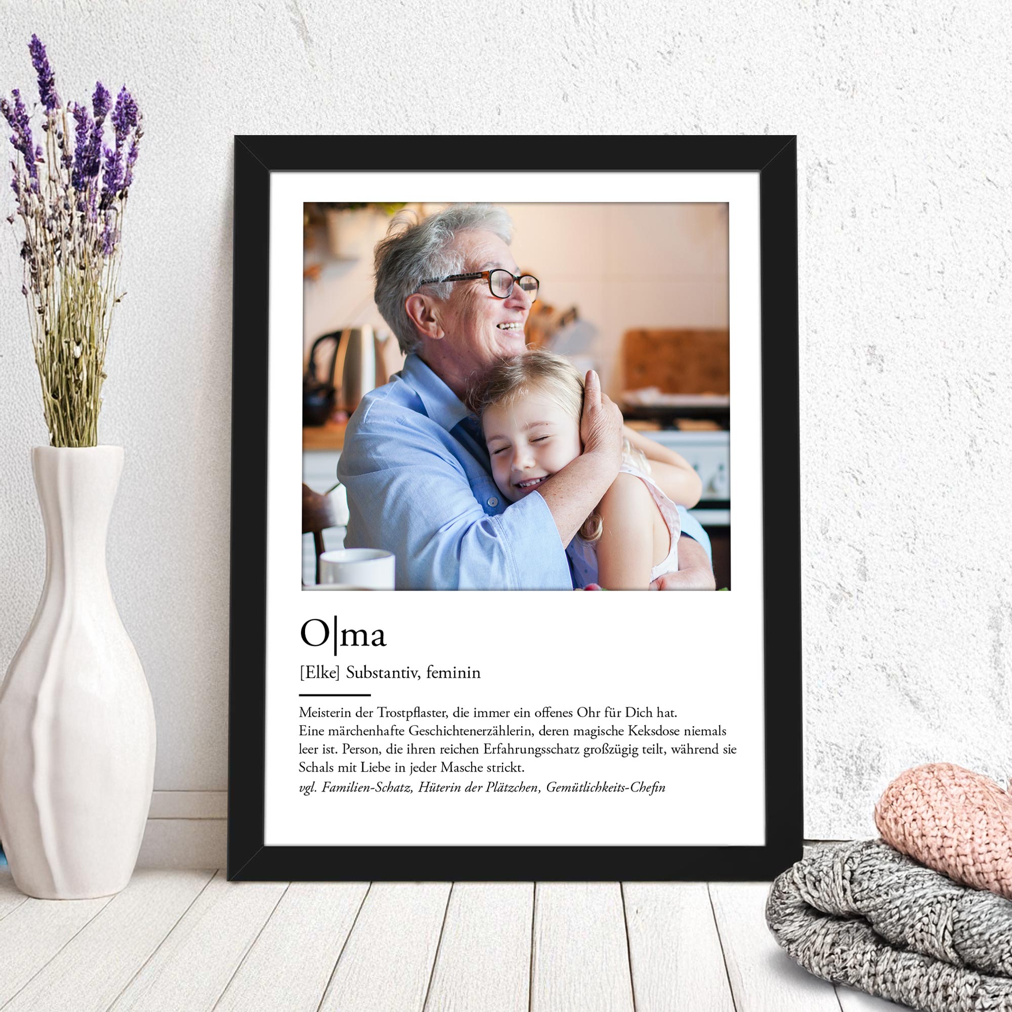 Definition Oma - personalisiertes Bild mit Foto