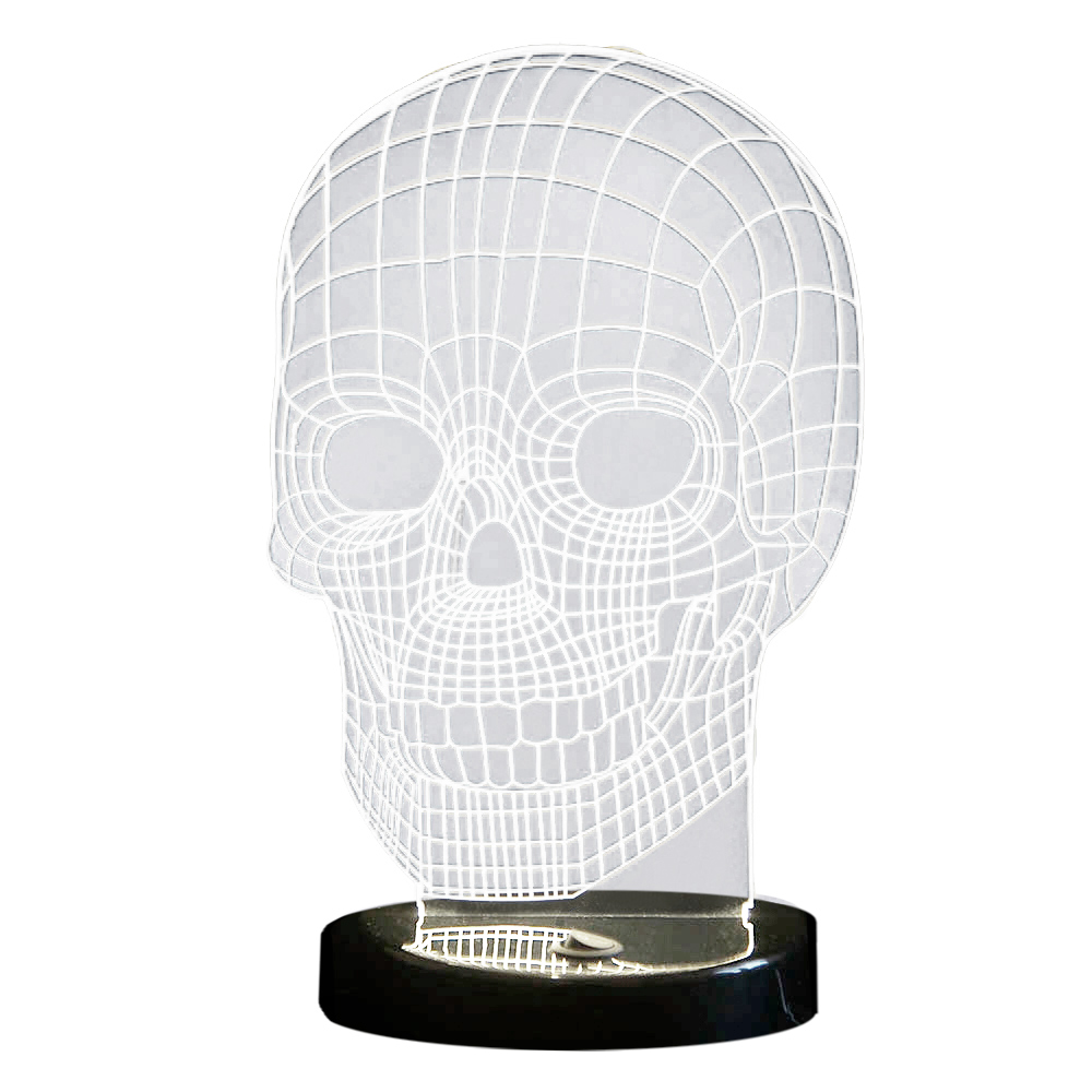 LED Lampe Totenkopf mit 3D Effekt ? coole Leuchte!