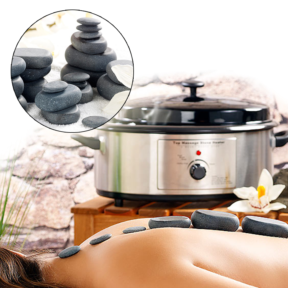 Heiße Massagesteine - 23er Set mit Wärmegerät Heiße Massagesteine - 23er Set mit Wärmegerät