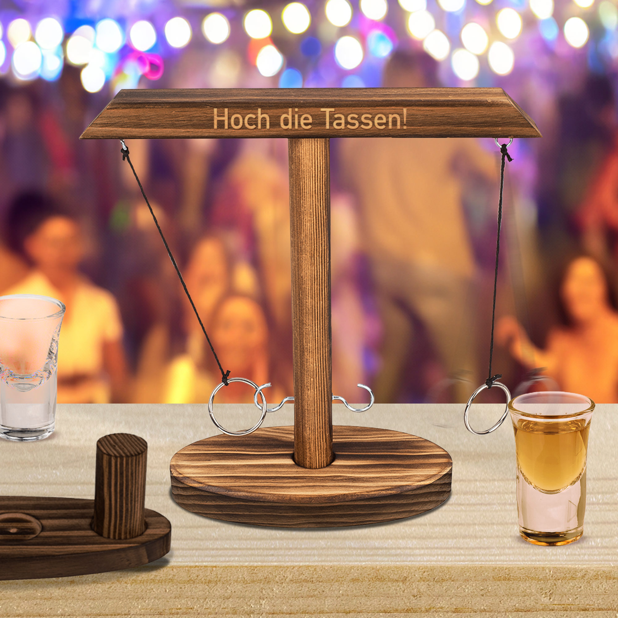 Ringewerfen Trinkspiel - Ring Toss Wurfspiel mit Gravur