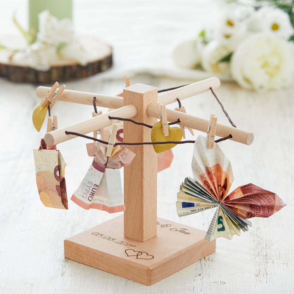 Geldwäschespinne zur Hochzeit - personalisiert Geldwäschespinne zur Hochzeit - personalisiert