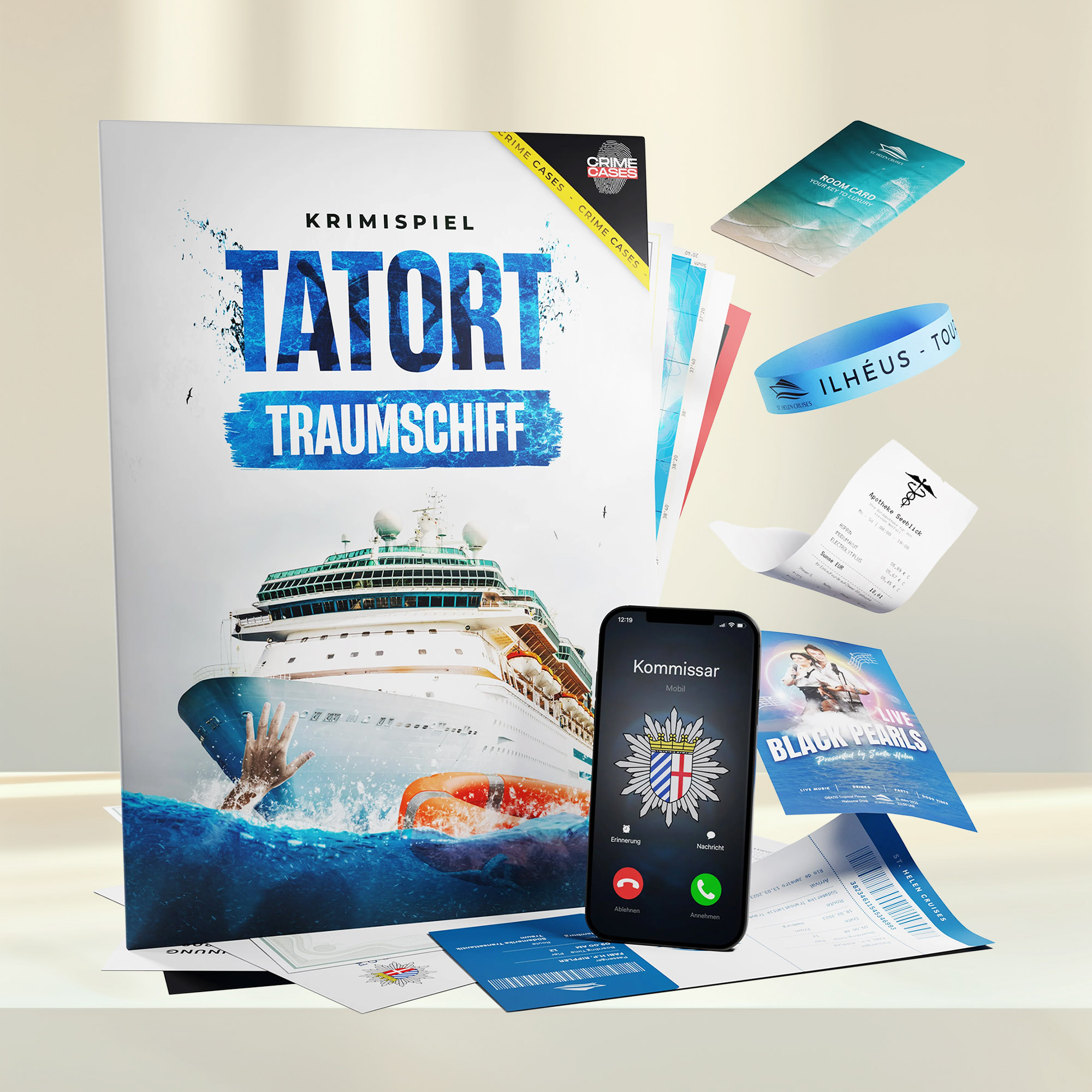 Spannendes Krimi Detektivspiel - Tatort Traumschiff