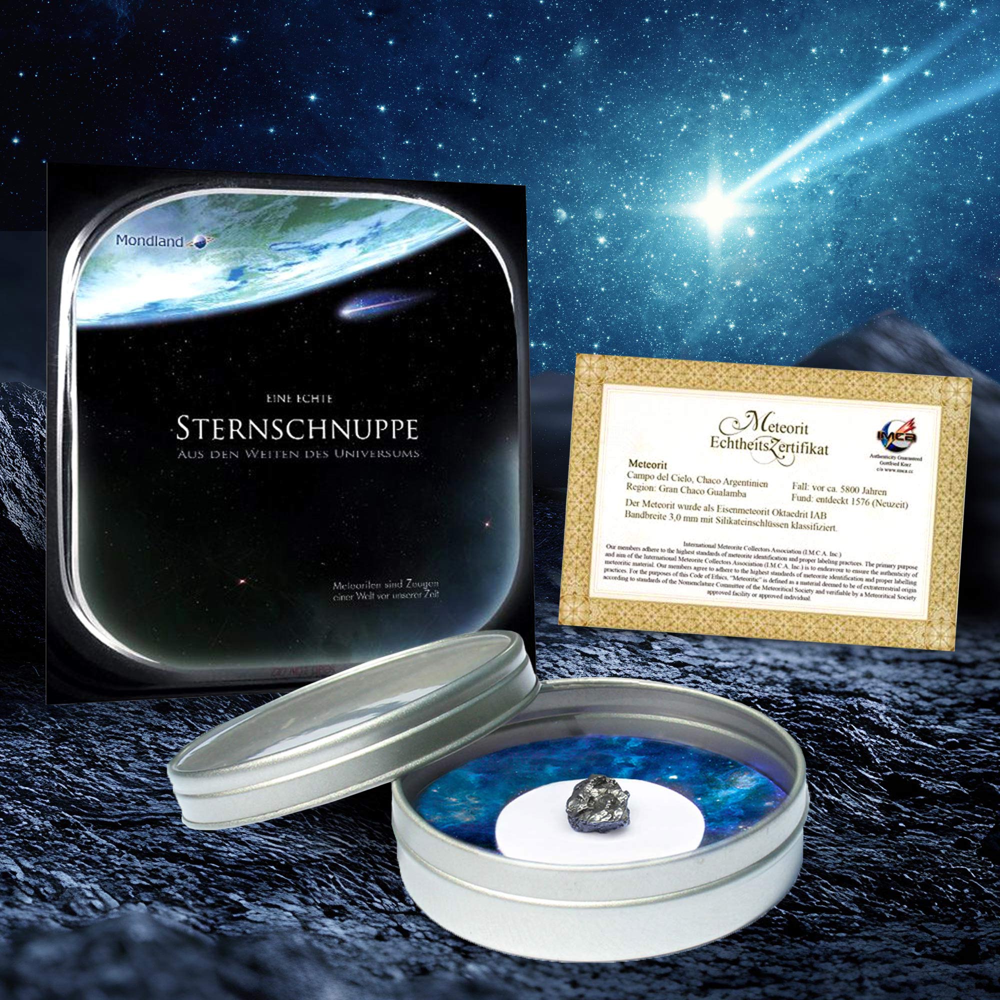 Personalisierte Sternschnuppe - Meteorit aus dem All