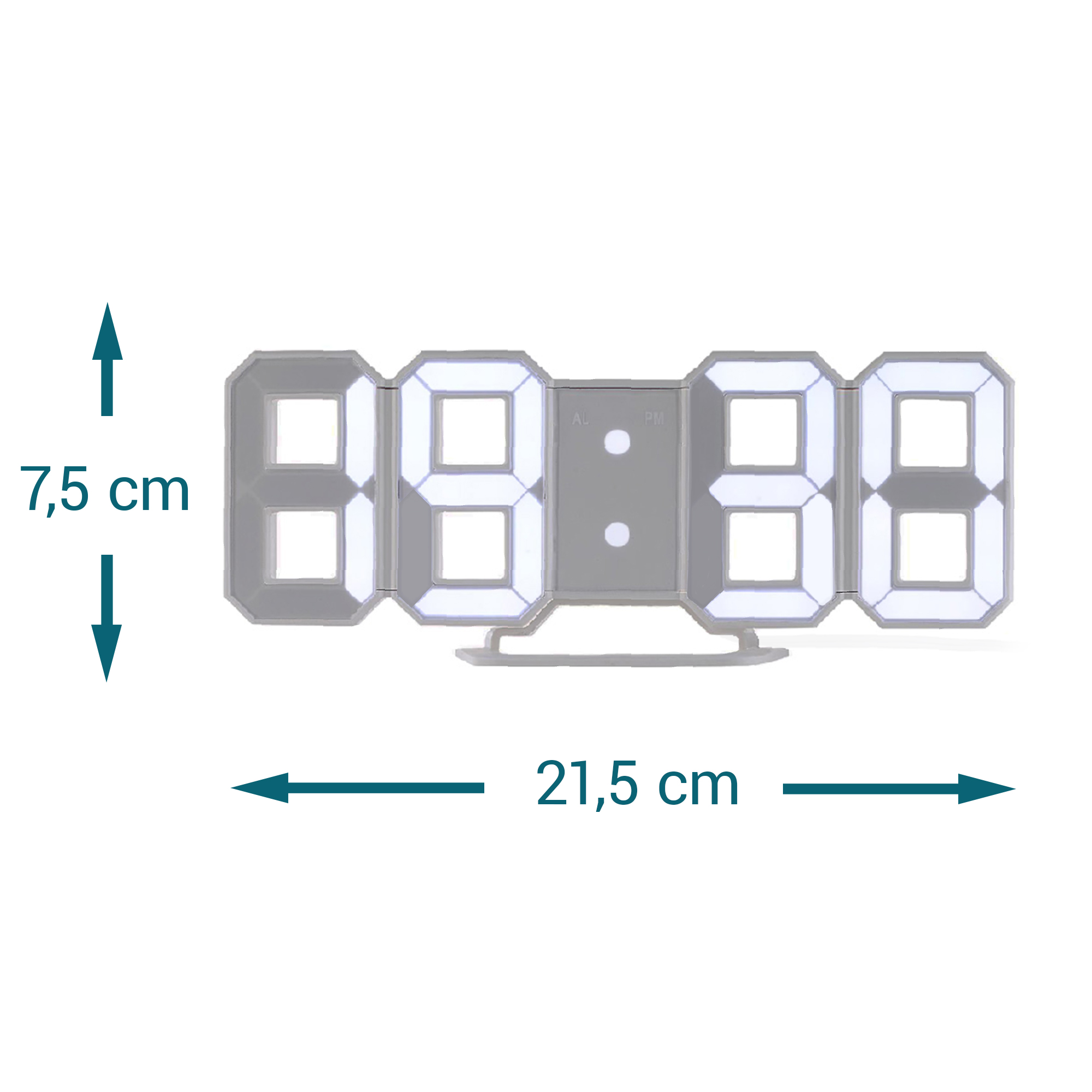 Originelle Digitaluhr - als Tischuhr oder Wanduhr