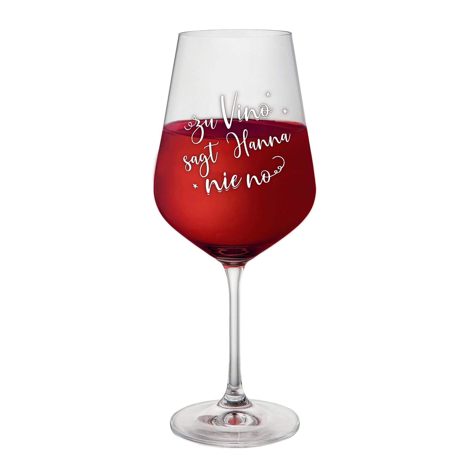 Weinglas - Zu Vino sagt "Name" nie no - Personalisiert