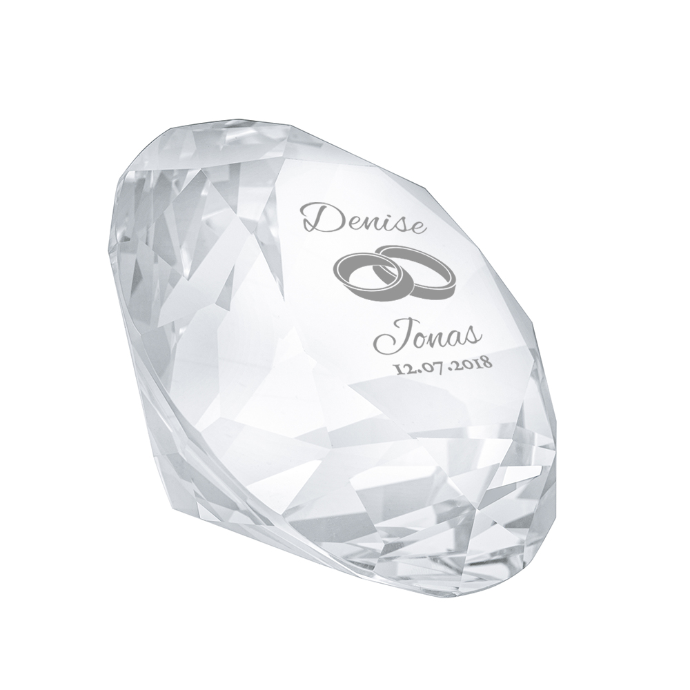 Kristall - Diamant - Hochzeit - Personalisiert