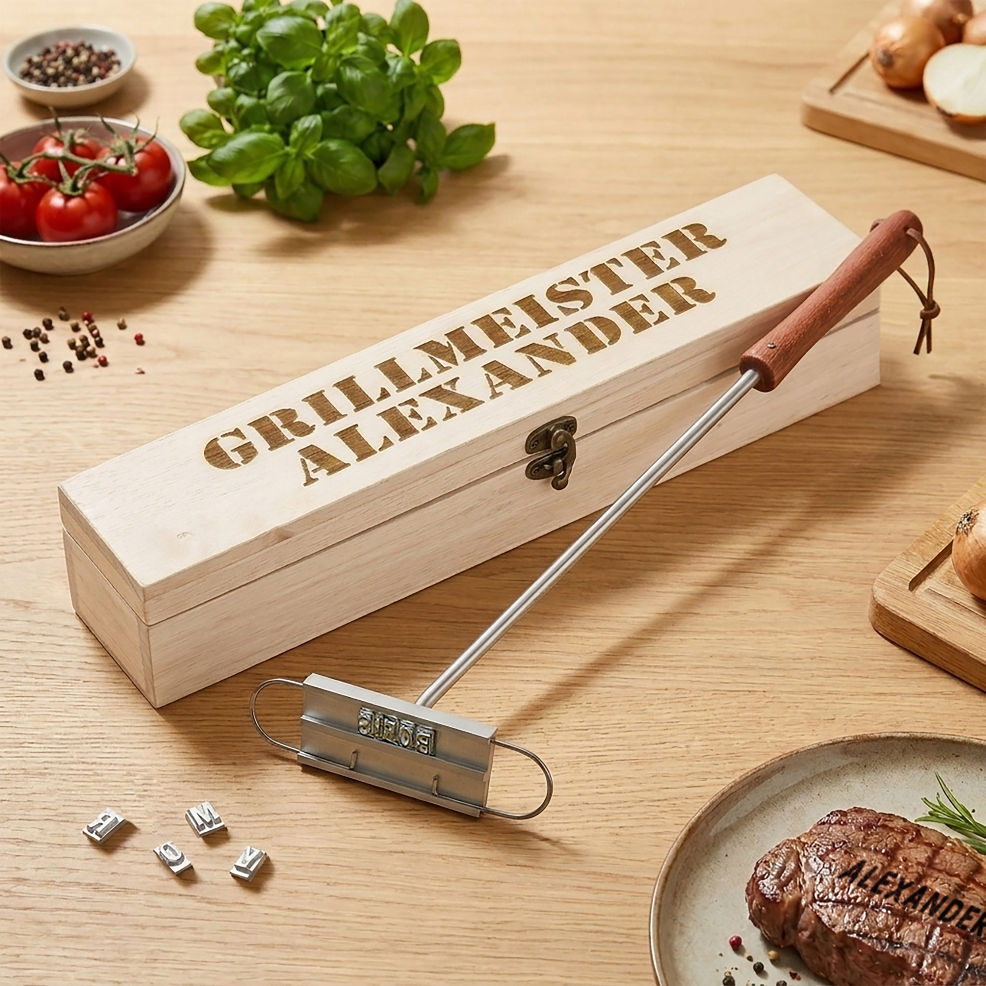 Grillbrandeisen mit Gravur Grillbrandeisen mit Gravur