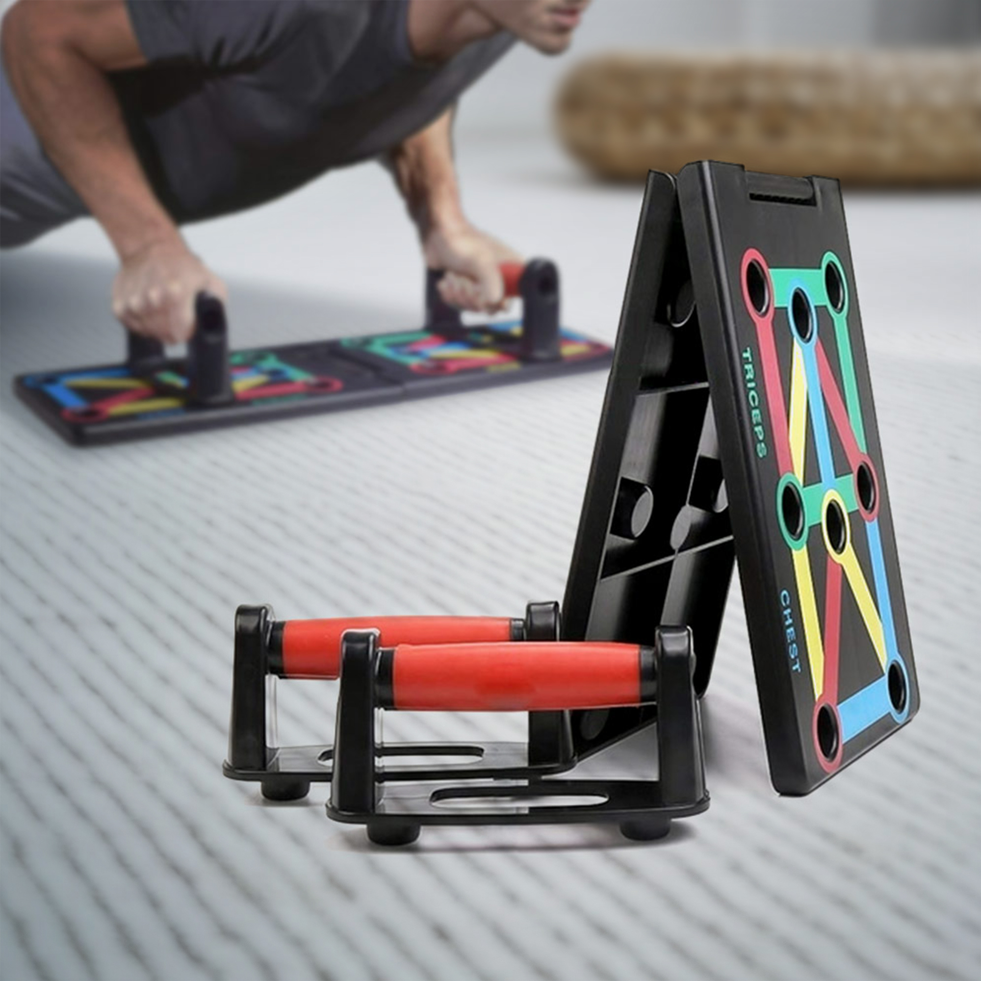 Pushup Board für Liegestütze - 3-teiliges Fitness Set Pushup Board für Liegestütze - 3-teiliges Fitness Set 5