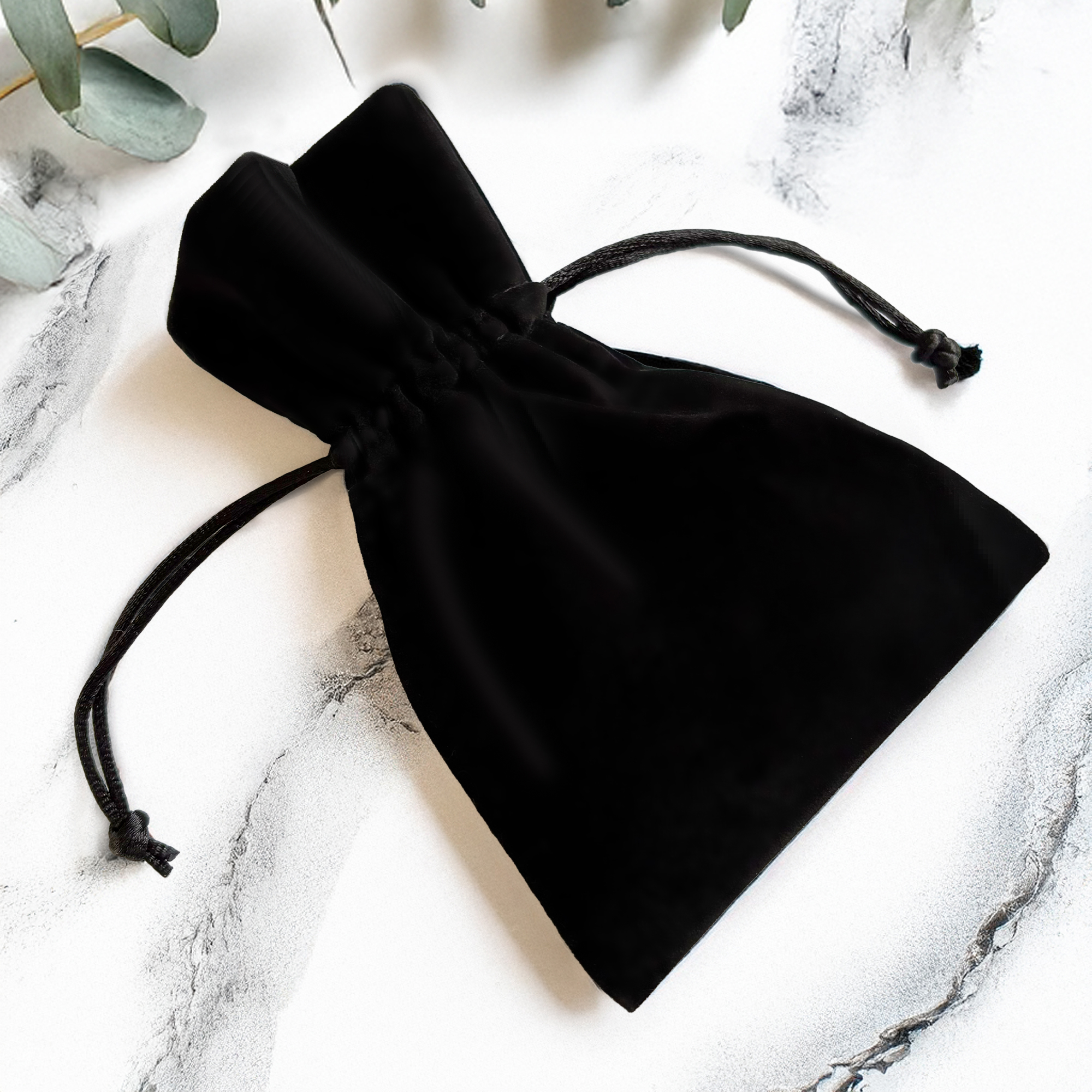 Samtsäckchen Geschenkverpackung - Schmuckbeutel Schwarz Samtsäckchen Geschenkverpackung - Schmuckbeutel Schwarz