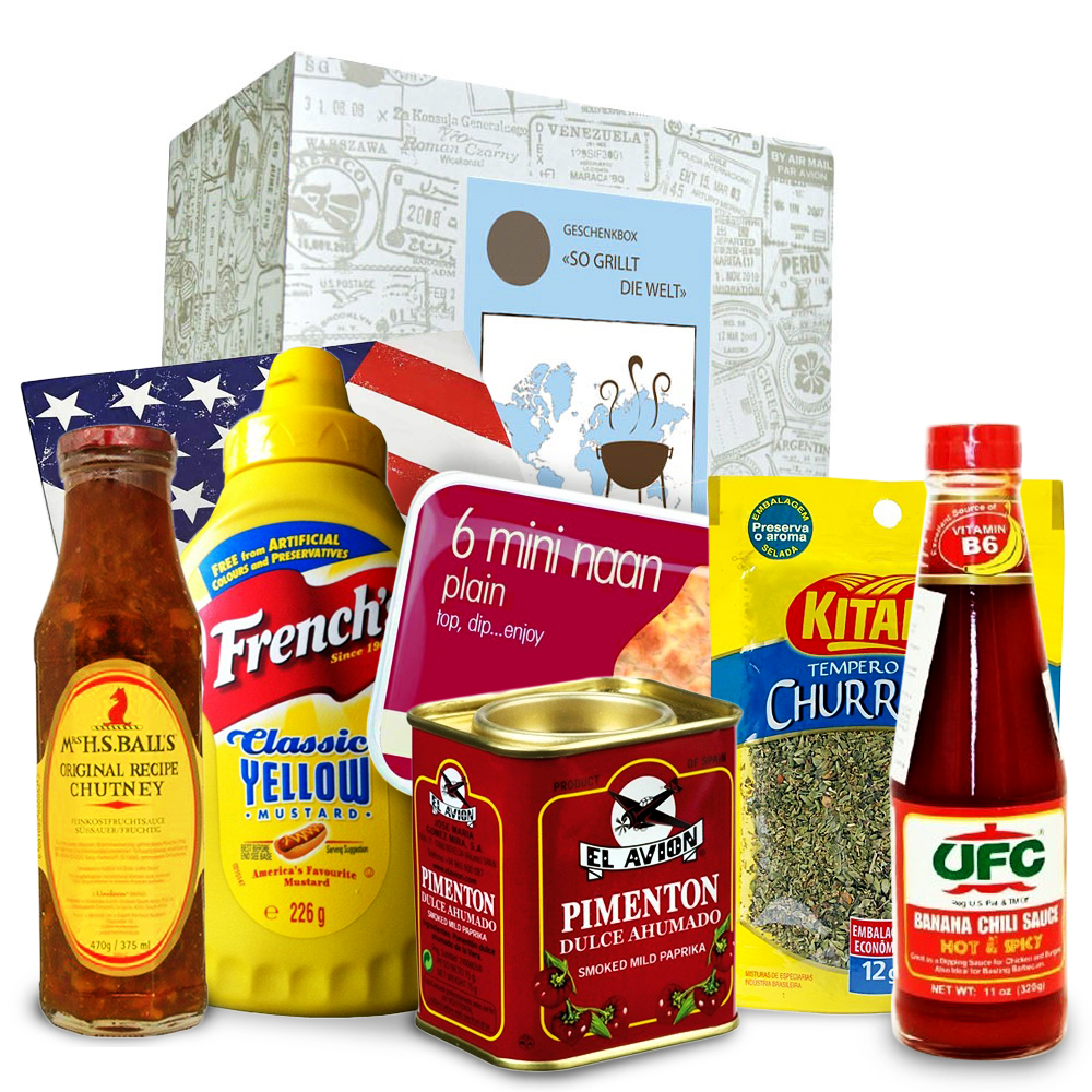 Geschenkbox Grillweltreise 7-teilig Geschenkbox Grillweltreise 7-teilig