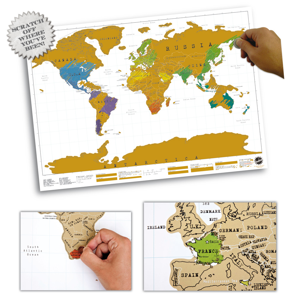 Rubbel Weltkarte - World Scratch Map
