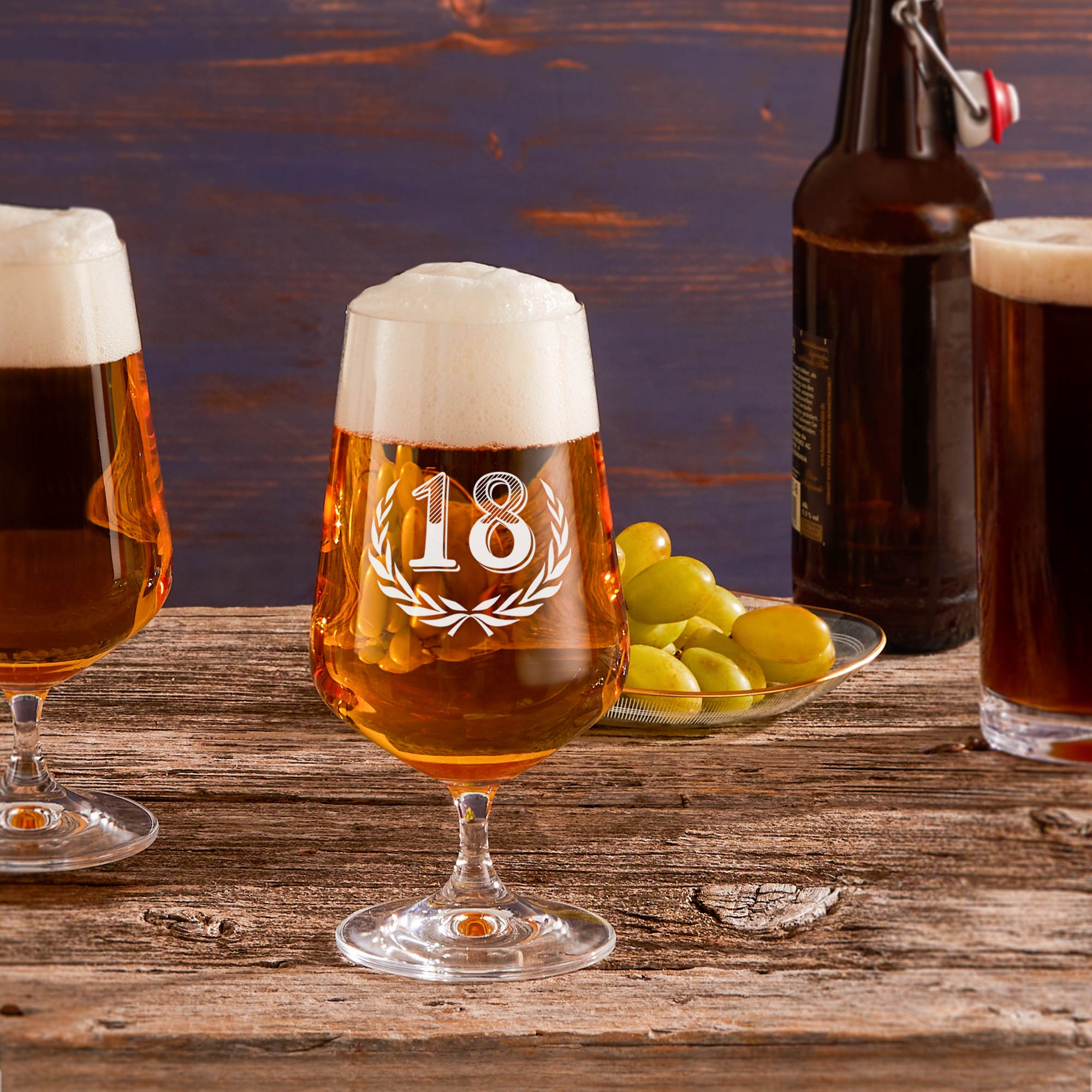 Bierglas zum 18. Geburtstag - Pilstulpe mit Gravur Bierglas zum 18. Geburtstag - Pilstulpe mit Gravur