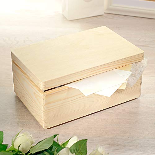 DIY Erinnerungsbox - Memory Box zum Selbstgestalten DIY Aufbewahrungsbox zum Selbstgestalten, Holzkiste mit Deckel als Schmuckkästchen & Keepsake Box, Erinnerungskiste zur eigenen Gestaltung