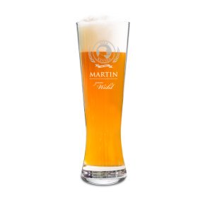 Weizenglas mit Gravur - Bierkenner - personalisiertes Weizenbierglas Weizenglas mit Gravur - Bierkenner - personalisiertes Weizenbierglas