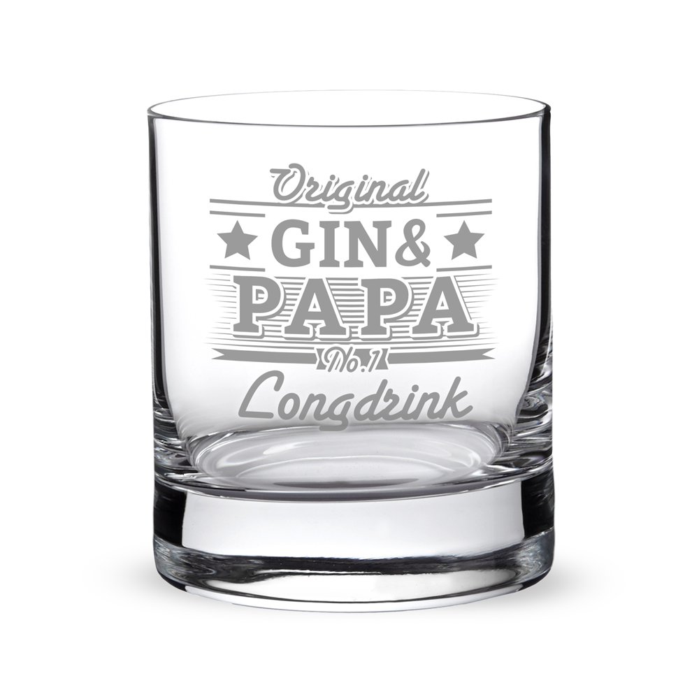 Ginglas für Papa - Gin und - Tumbler Glas