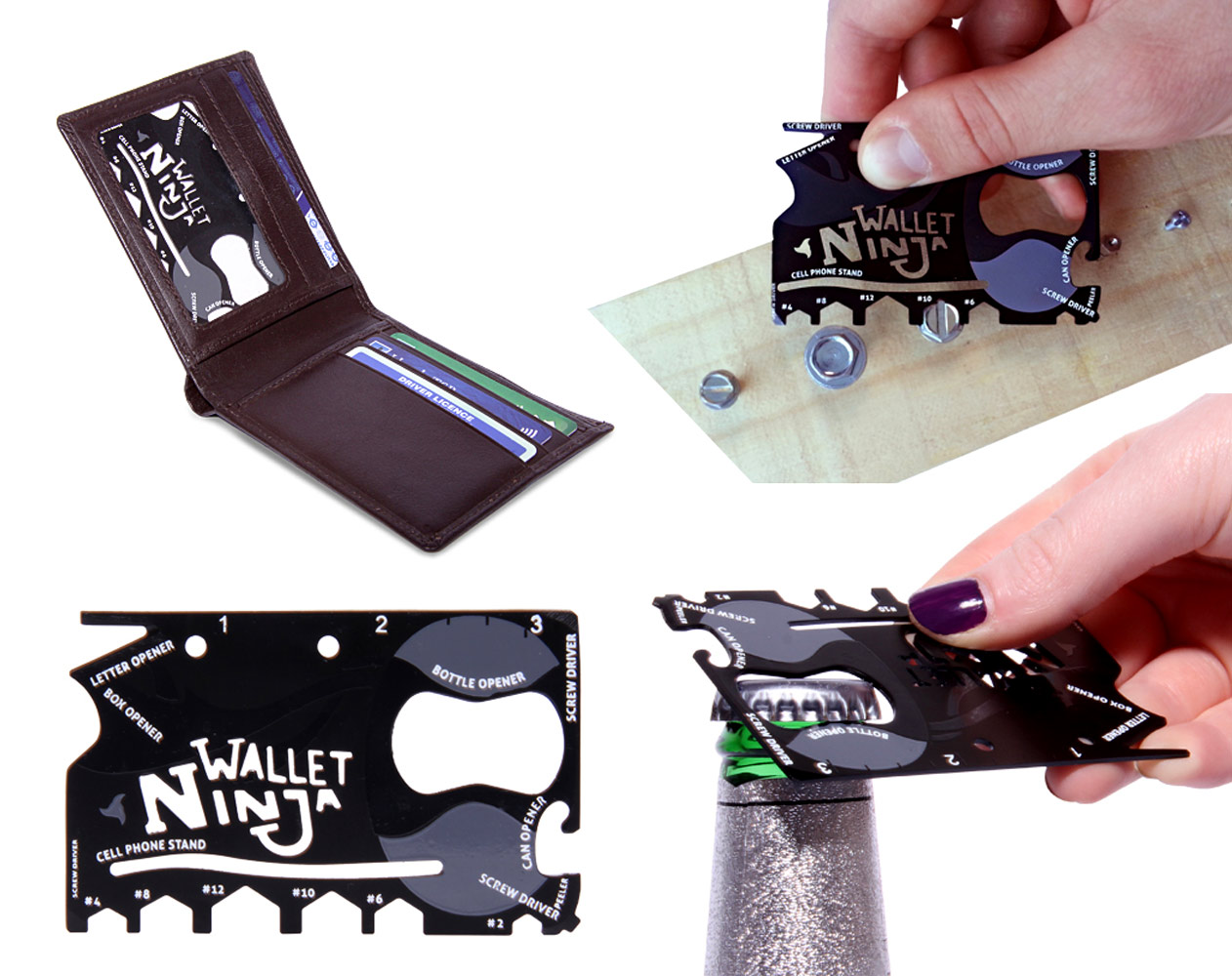 Multifunktionswerkzeug für die Brieftasche