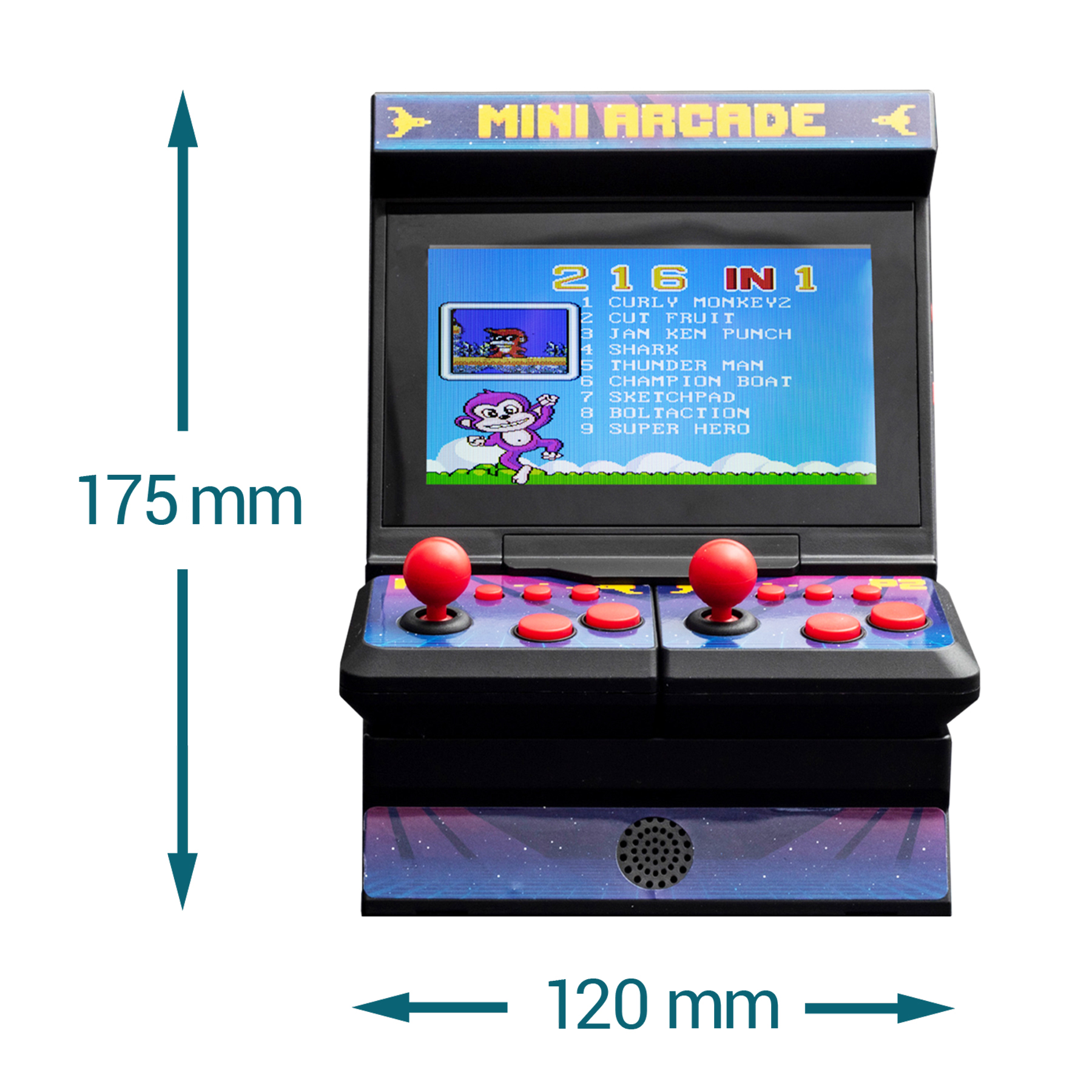 Mini Spielkonsole Arcade mit Dual-Controller
