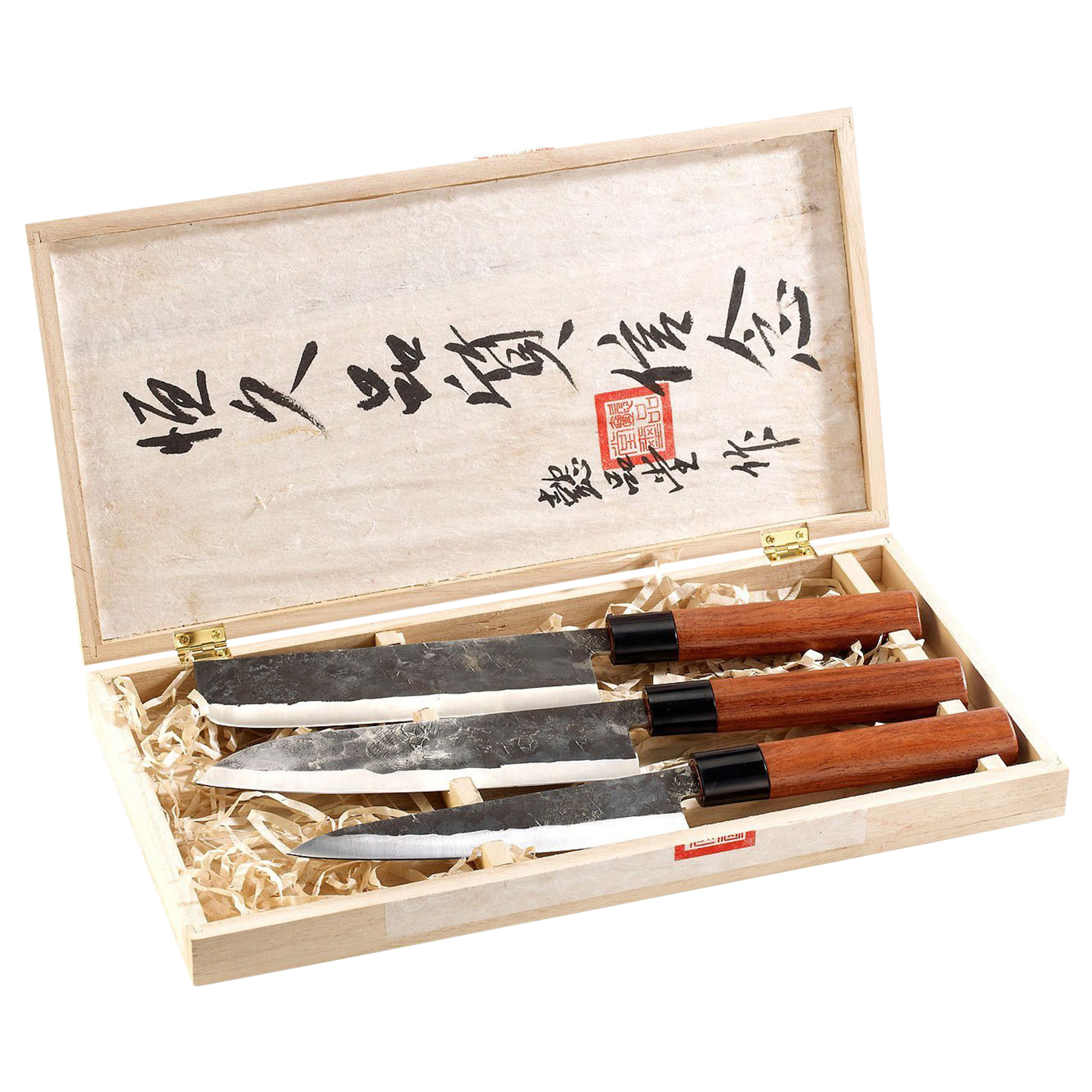 Messer Set mit Echtholzgriffen Messer Set mit Echtholzgriffen