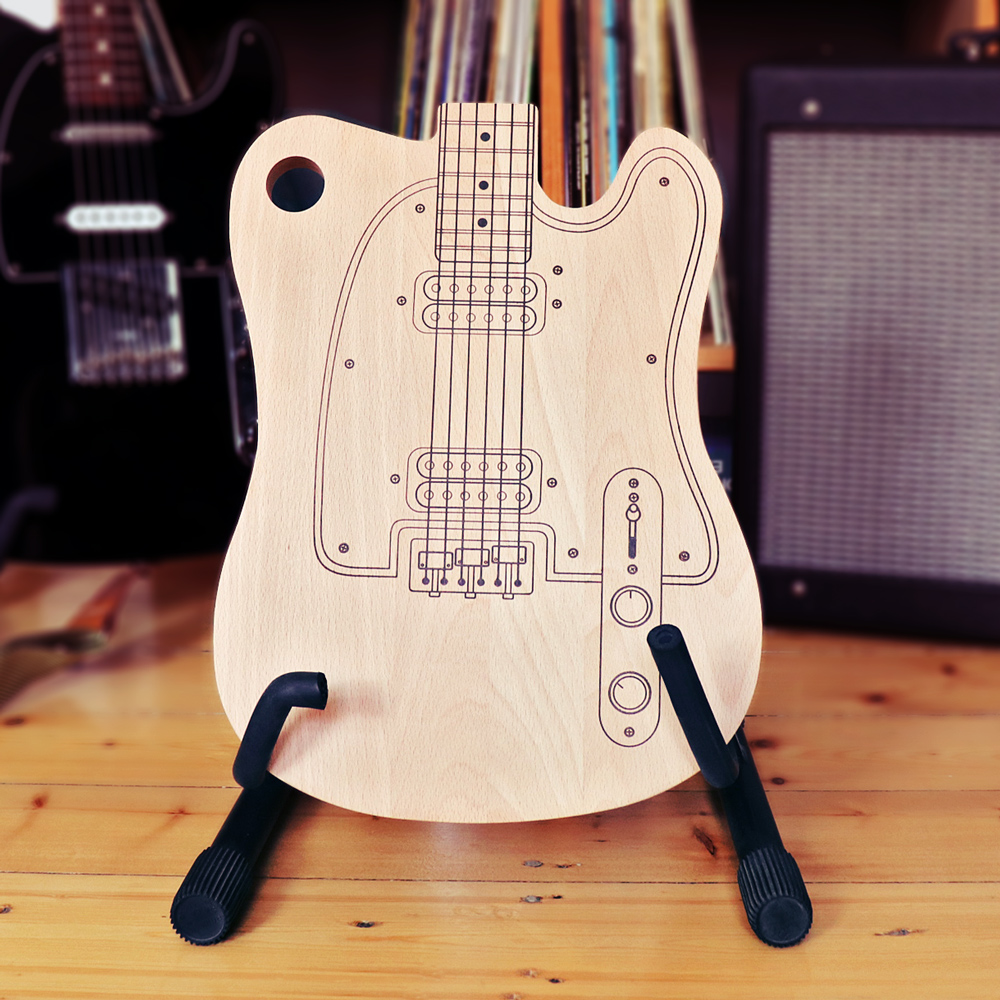 Schneidebrett Gitarre aus Holz