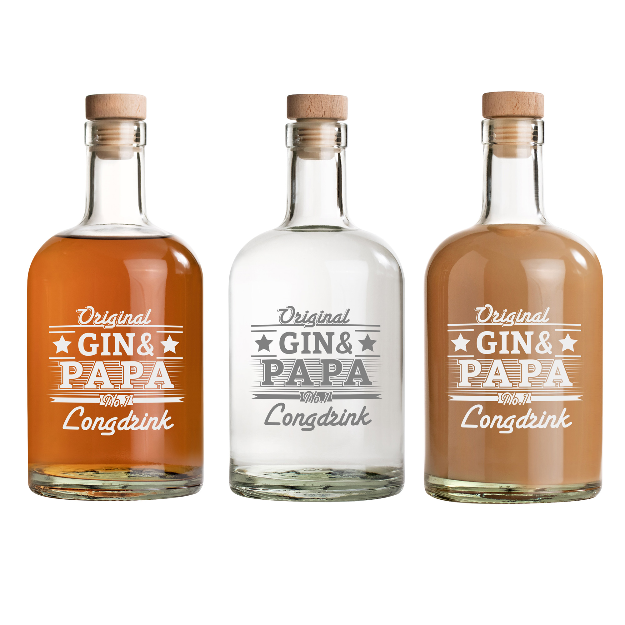 Gin Glaskaraffe für Väter - Gin & Papa