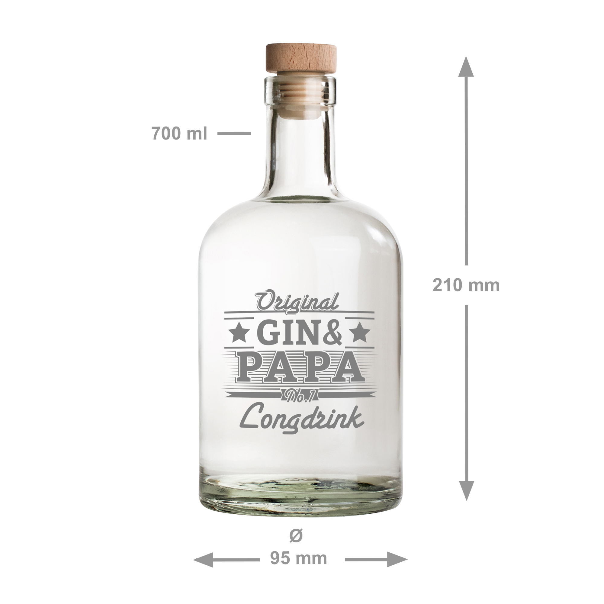 Gin Glaskaraffe für Väter - Gin & Papa 7