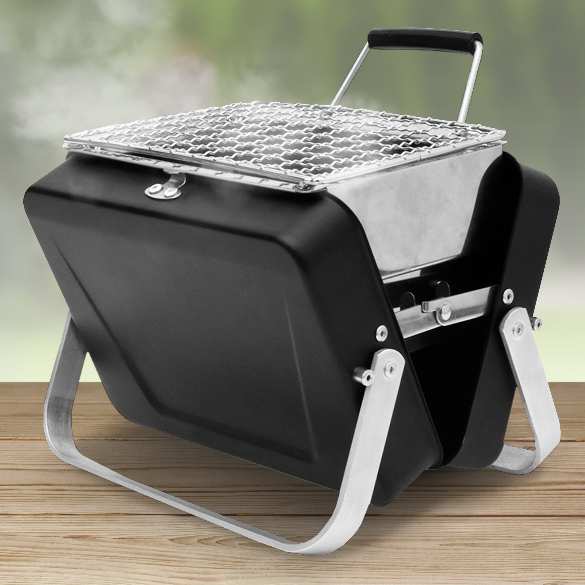 Kompakter Mini Grill - Holzkohlegrill im Koffer Kompakter Mini Grill - Holzkohlegrill im Koffer 3