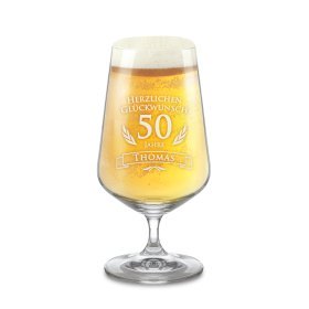 Bierglas zum Geburtstag - Personalisiert mit Namen Bierglas zum Geburtstag - Personalisiert mit Namen