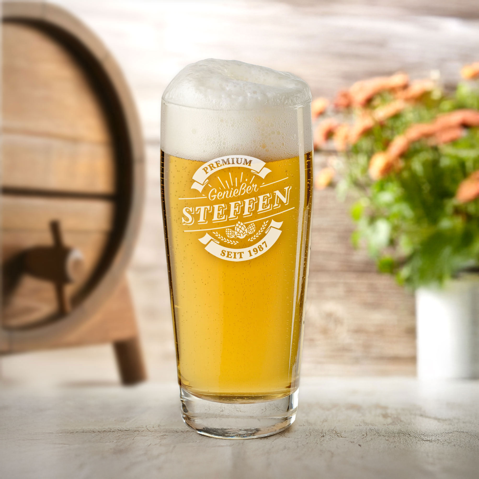 Willibecher mit Gravur Premium Genießer - Bierglas