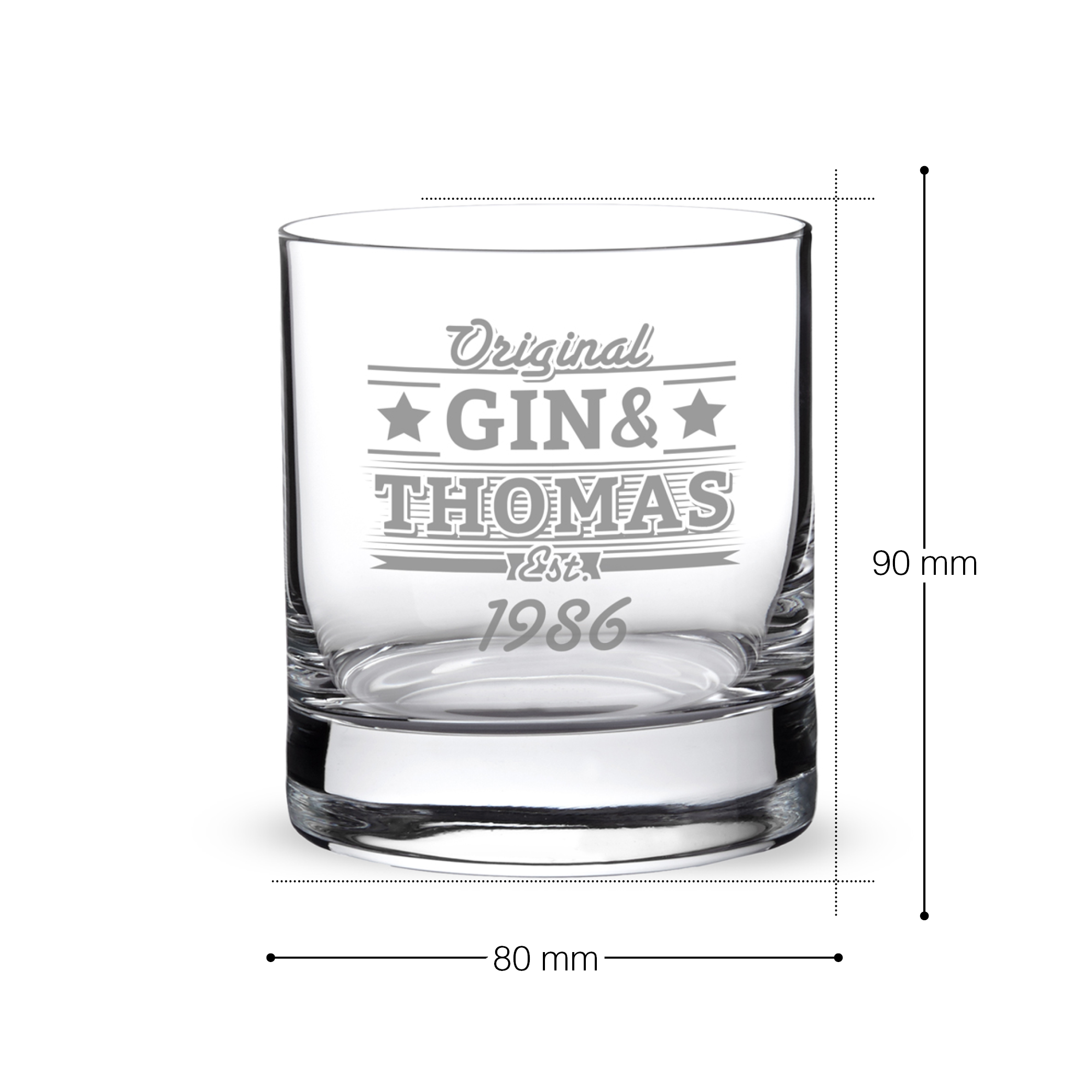 2er Set Ginglas Tumbler - Gin & Geburtstag - Personalisiert