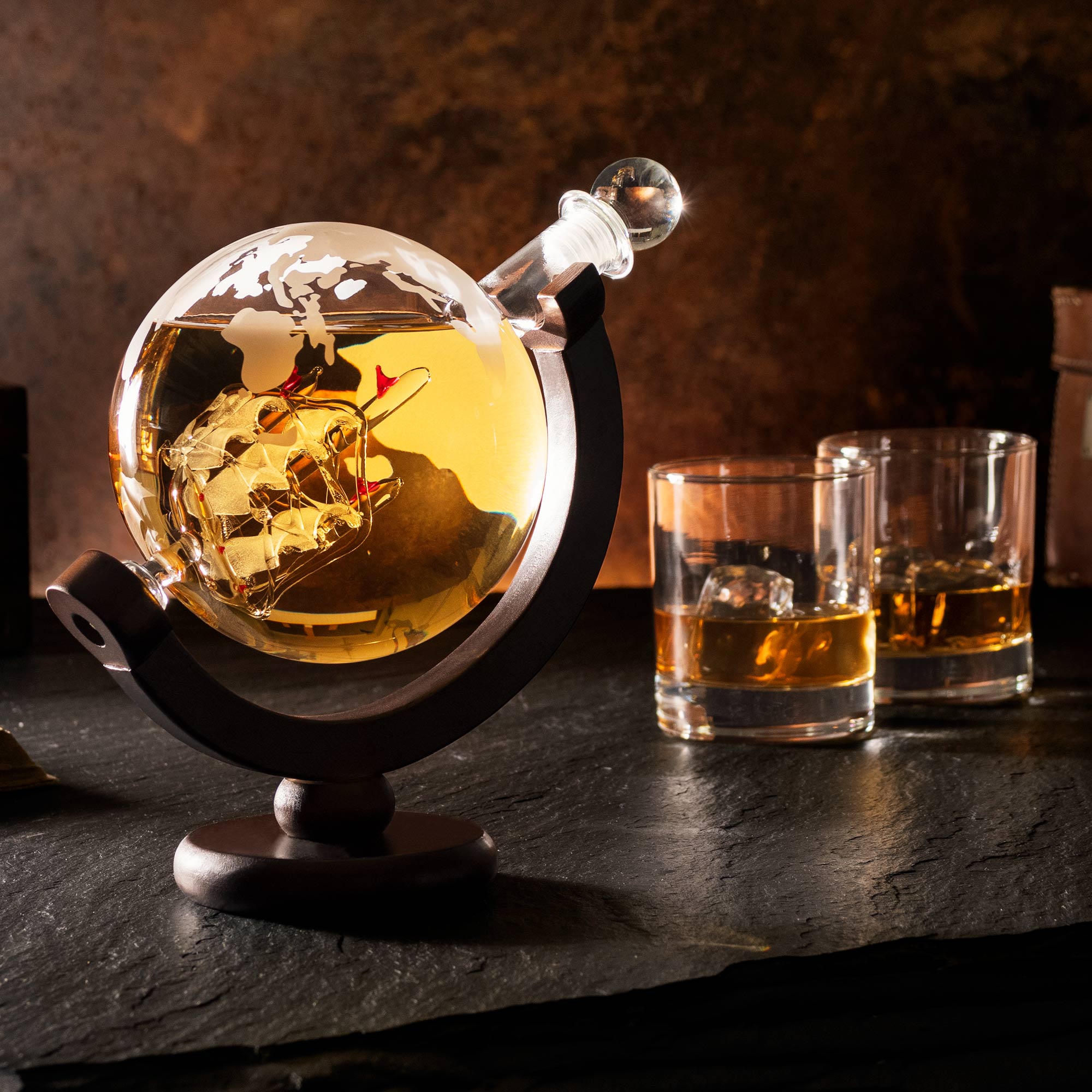 Set - Whisky Karaffe - 2 Whiskygläser - Whiskysteine Set - Whisky Karaffe - 2 Whiskygläser - Whiskysteine 2