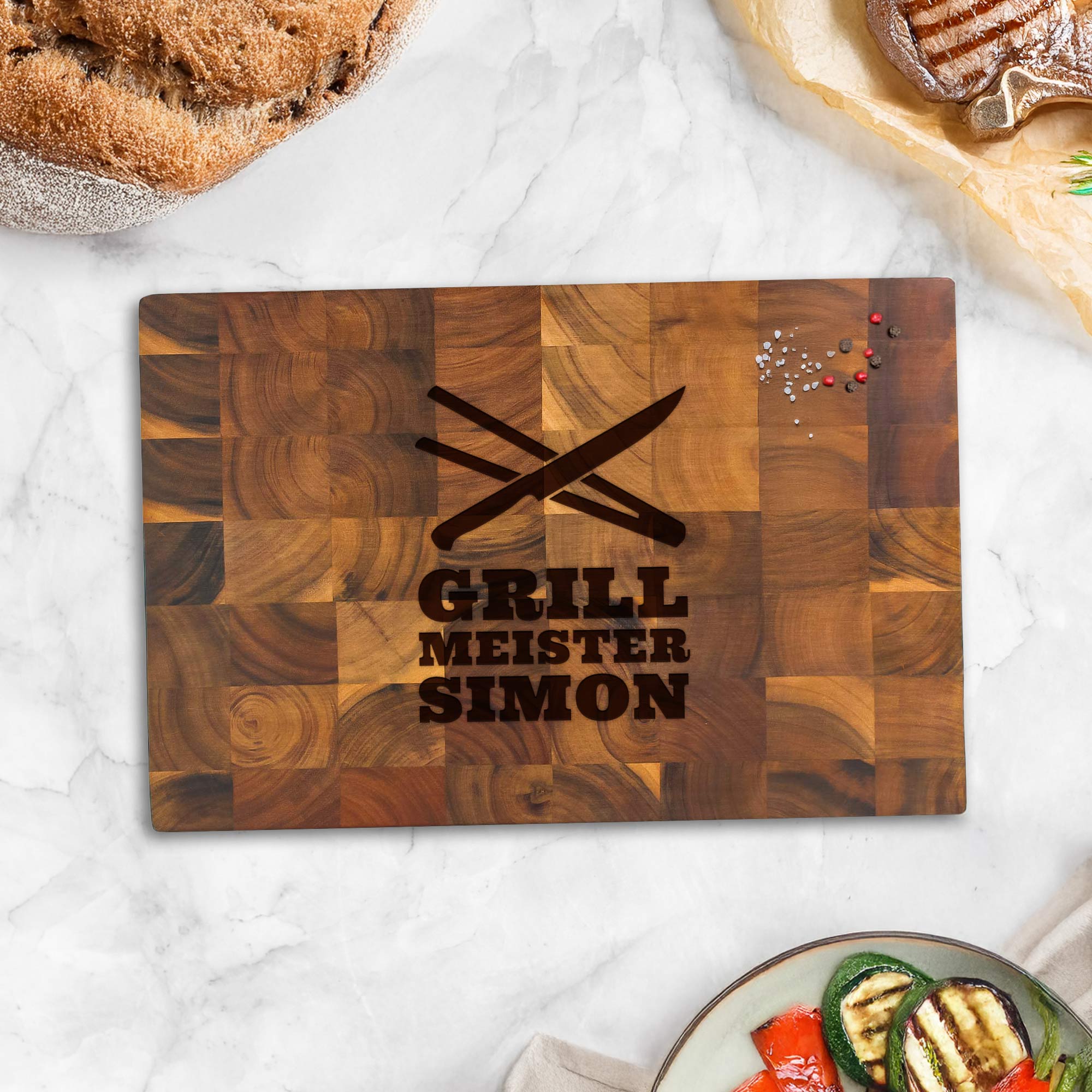 Stirnholz Schneideblock Akazie - Grillmeister