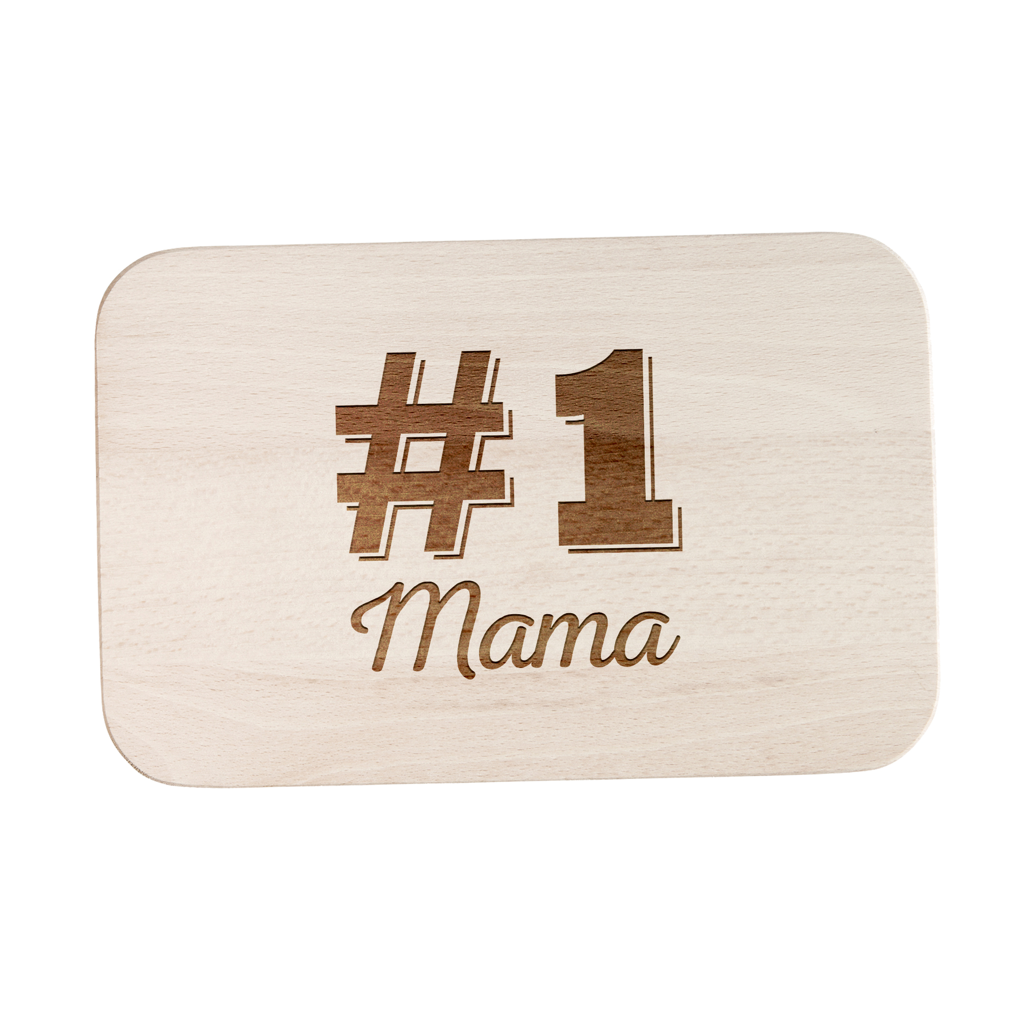 Frühstücksbrett mit Gravur für Mama - #1 Mama