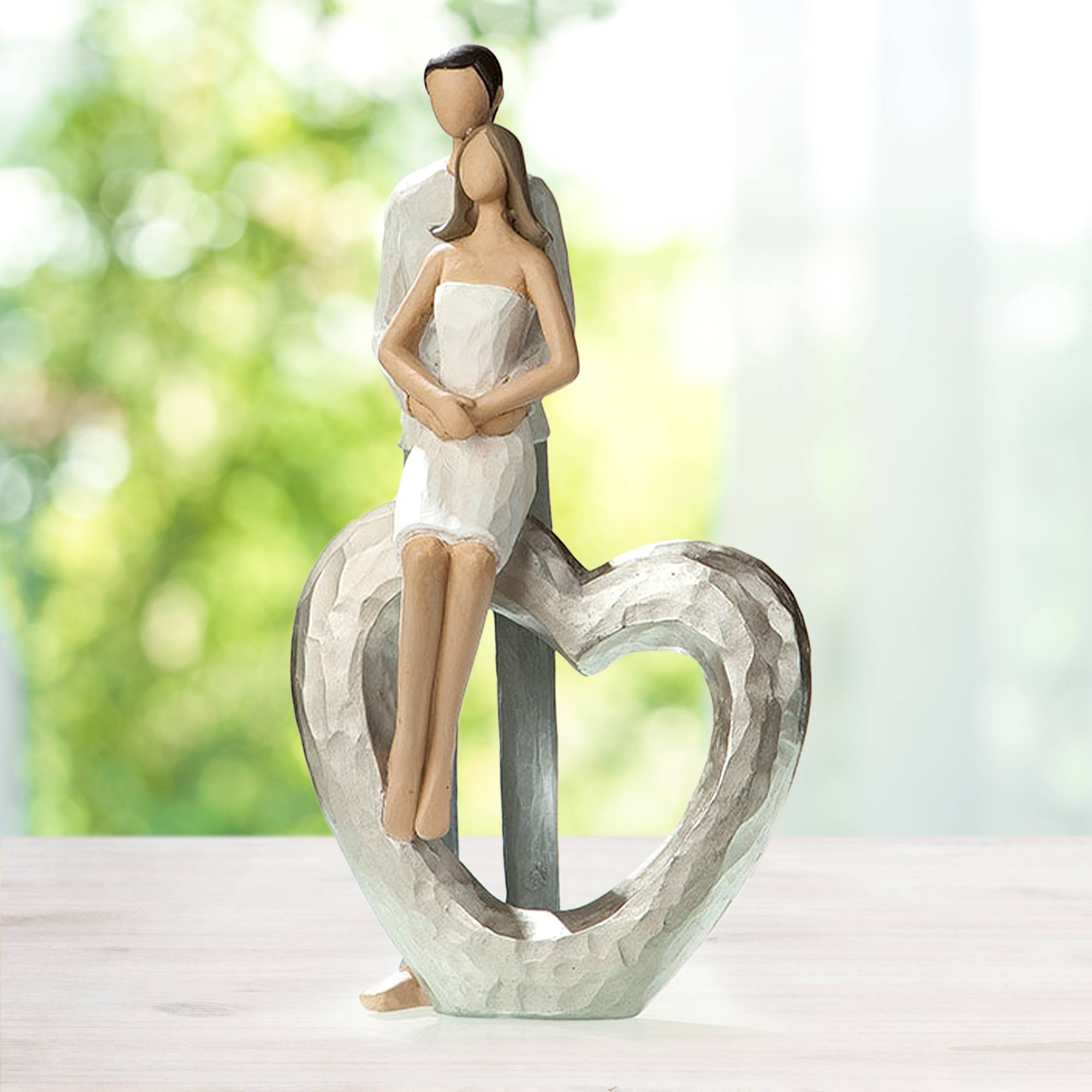 Liebespaar Statue - Herz Dekoration Liebespaar Statue - Herz Dekoration
