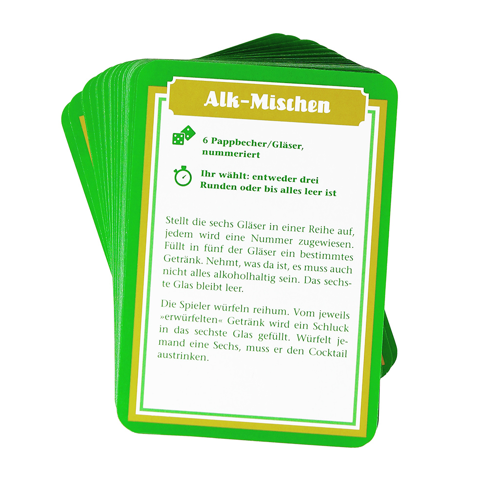 Trinkspiel mit 64 Spielkarten, Meister Suff Partyspiel für Gruppen, Legendäres Karten Trinkspiel, Trinkspiel Karten für Saufspiele