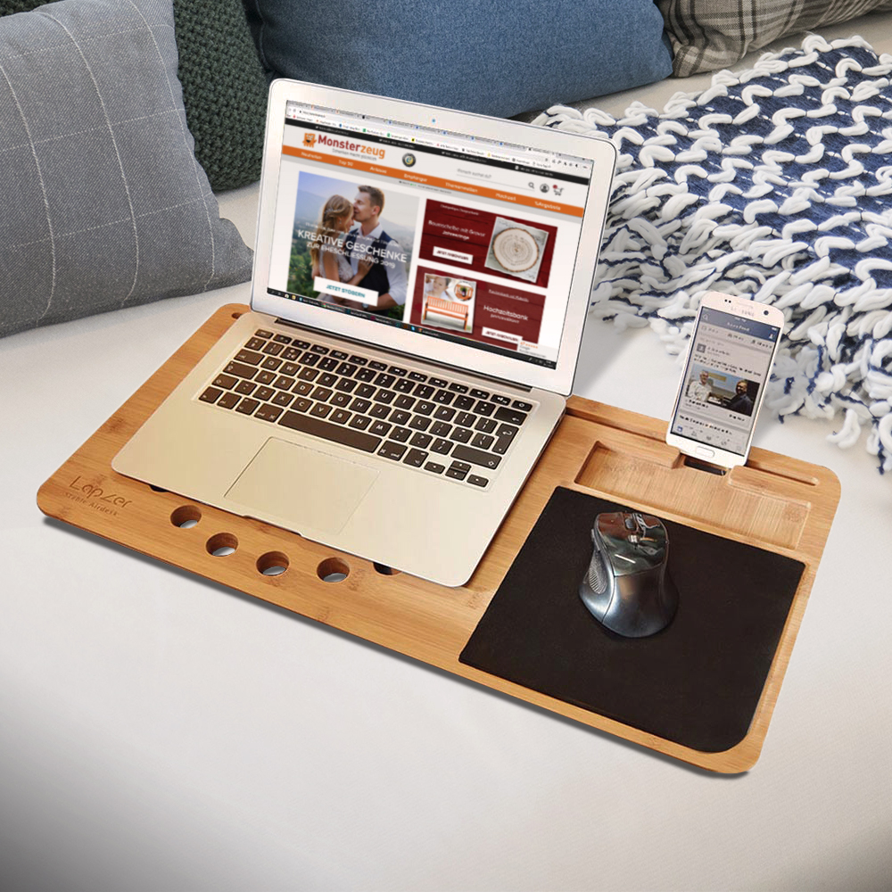 2in1 Laptoptisch mit Tablethalter und Mauspad 2in1 Laptoptisch mit Tablethalter und Mauspad
