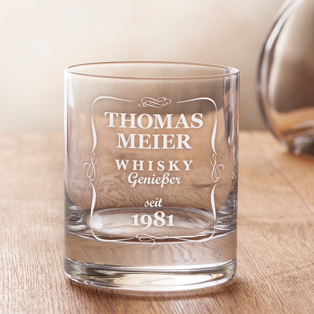 Whiskyglas mit Gravur - Klassisch - Personalisiert