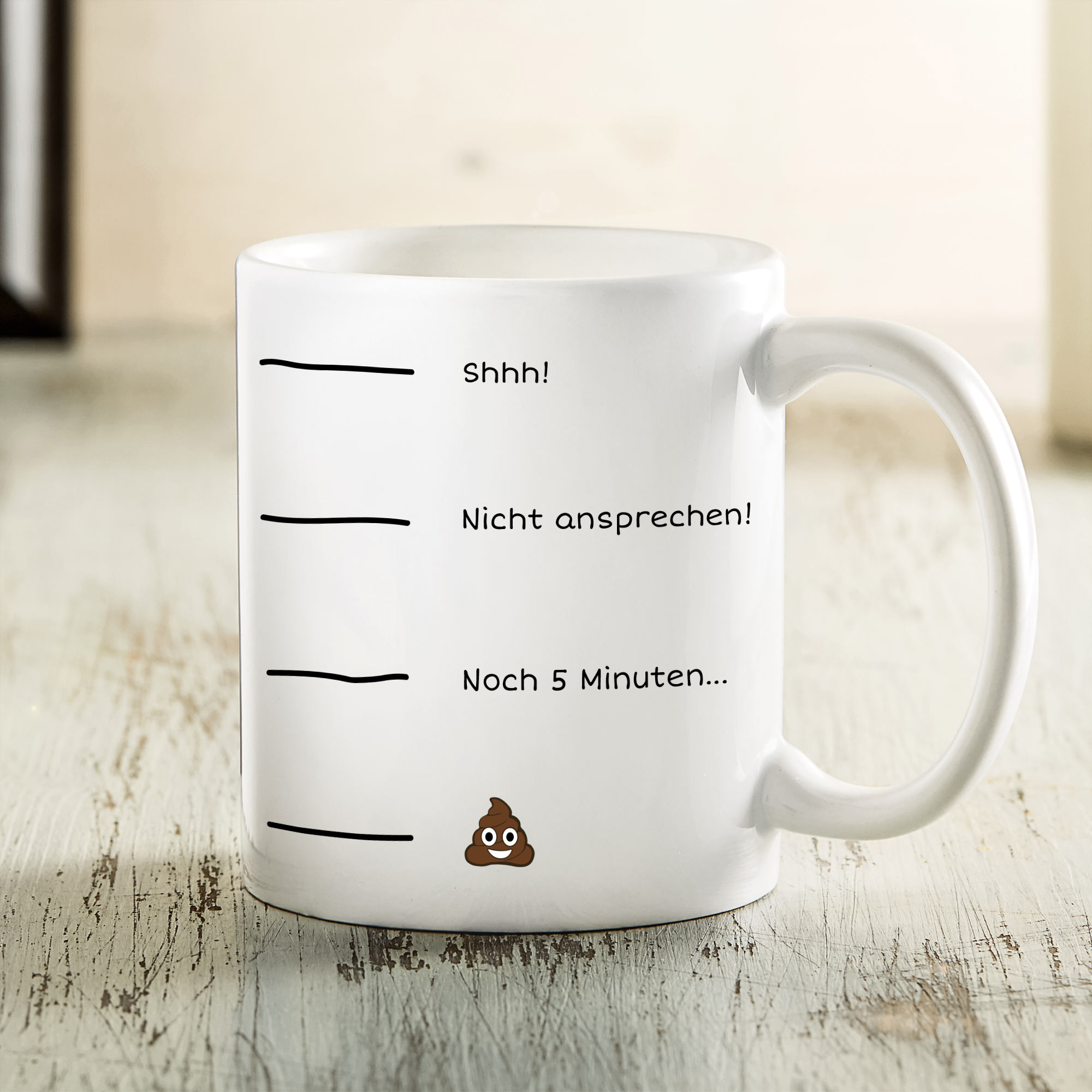 Tasse - Weiß - Messbecher - Standard