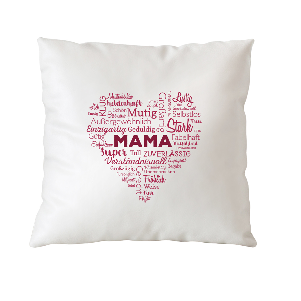 Kissen - Wortwolke Mama - Geschenkidee Muttertag